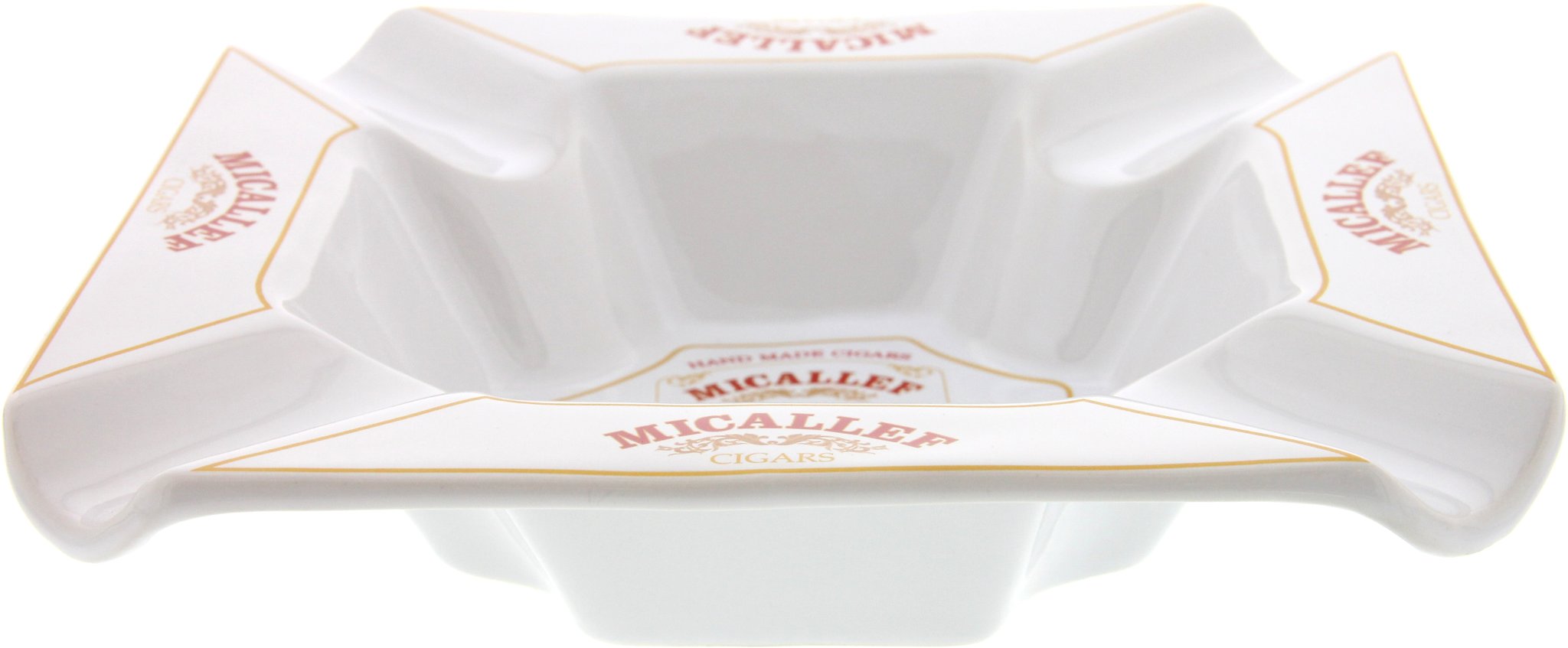 Micallef Zigarrenascher weiß mit 4 Ablagen von vorne