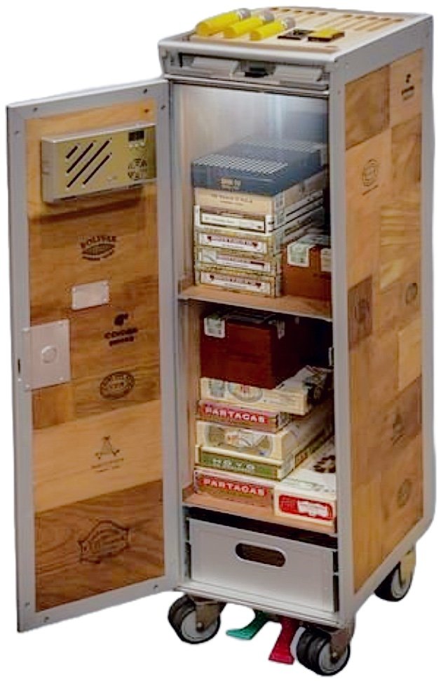 Adorini Flugzeugtrolley Humidor Cedar