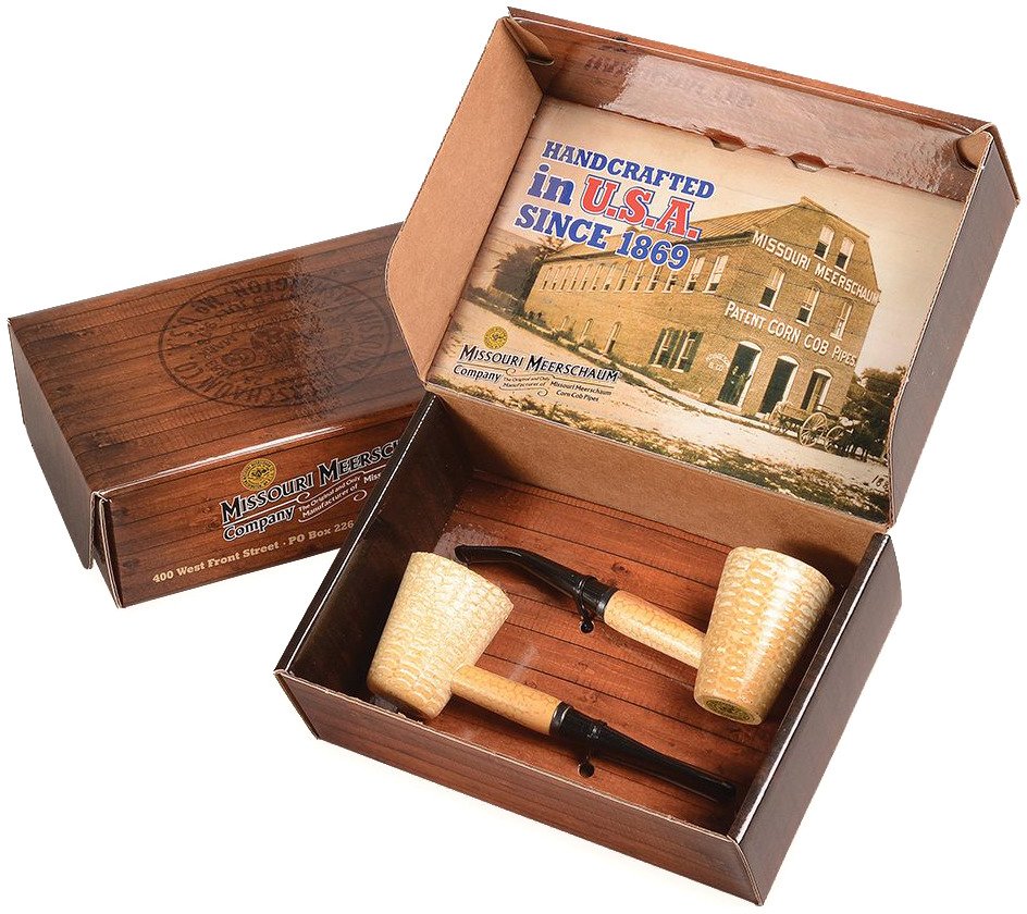 Missouri Meerschaum Geschenksets Mark Twain (Geschenkpackung mit 2 Pfeifen)