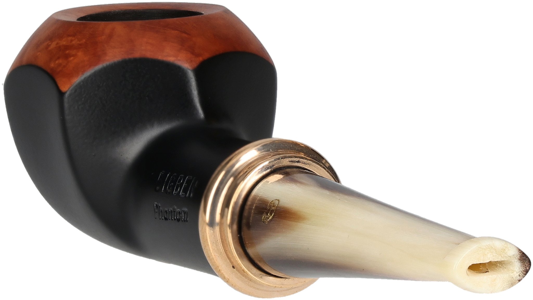 Black matte horn Stem Modell 495 nature Top_02