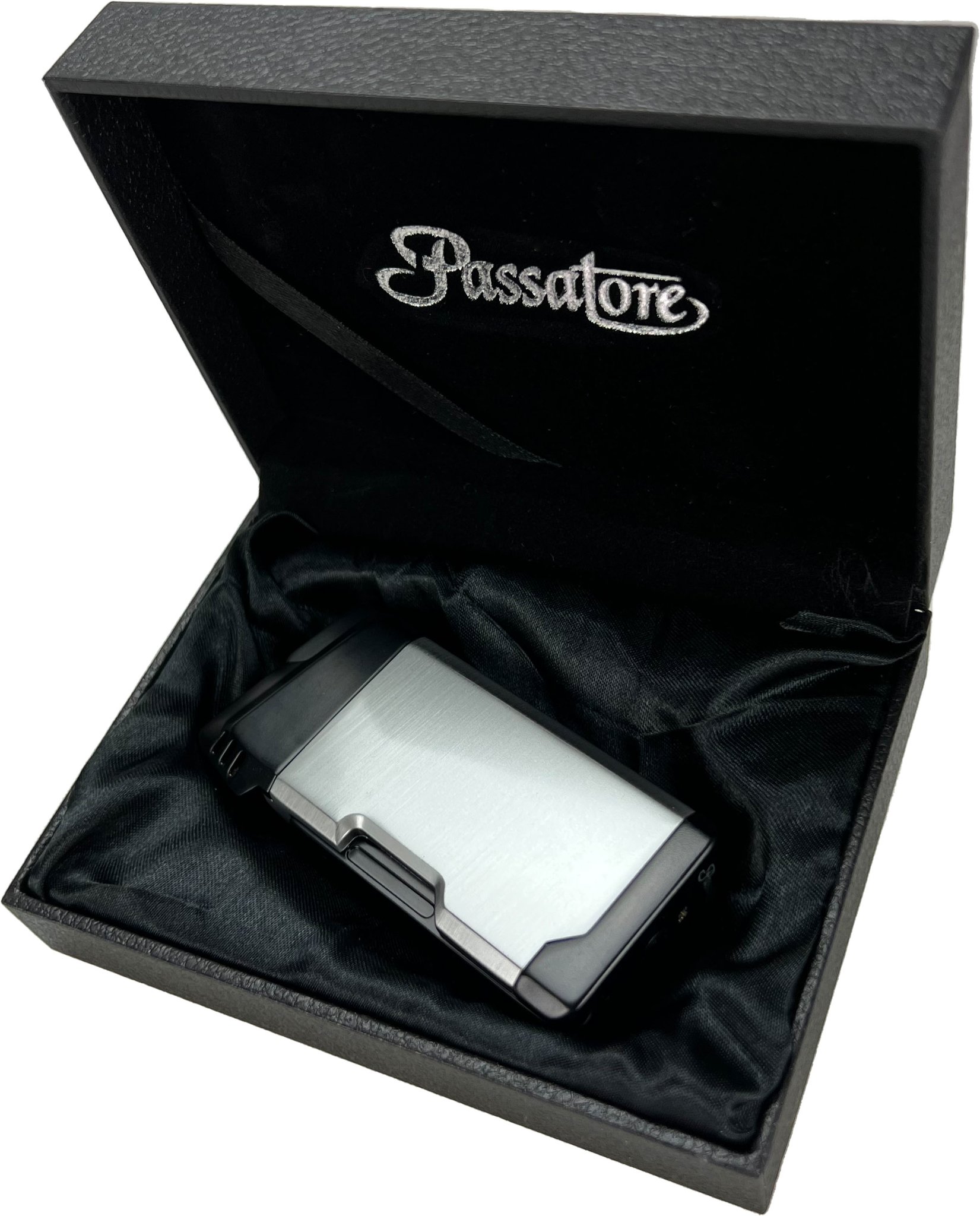 Henry chrom satin/schwarz Verpackung