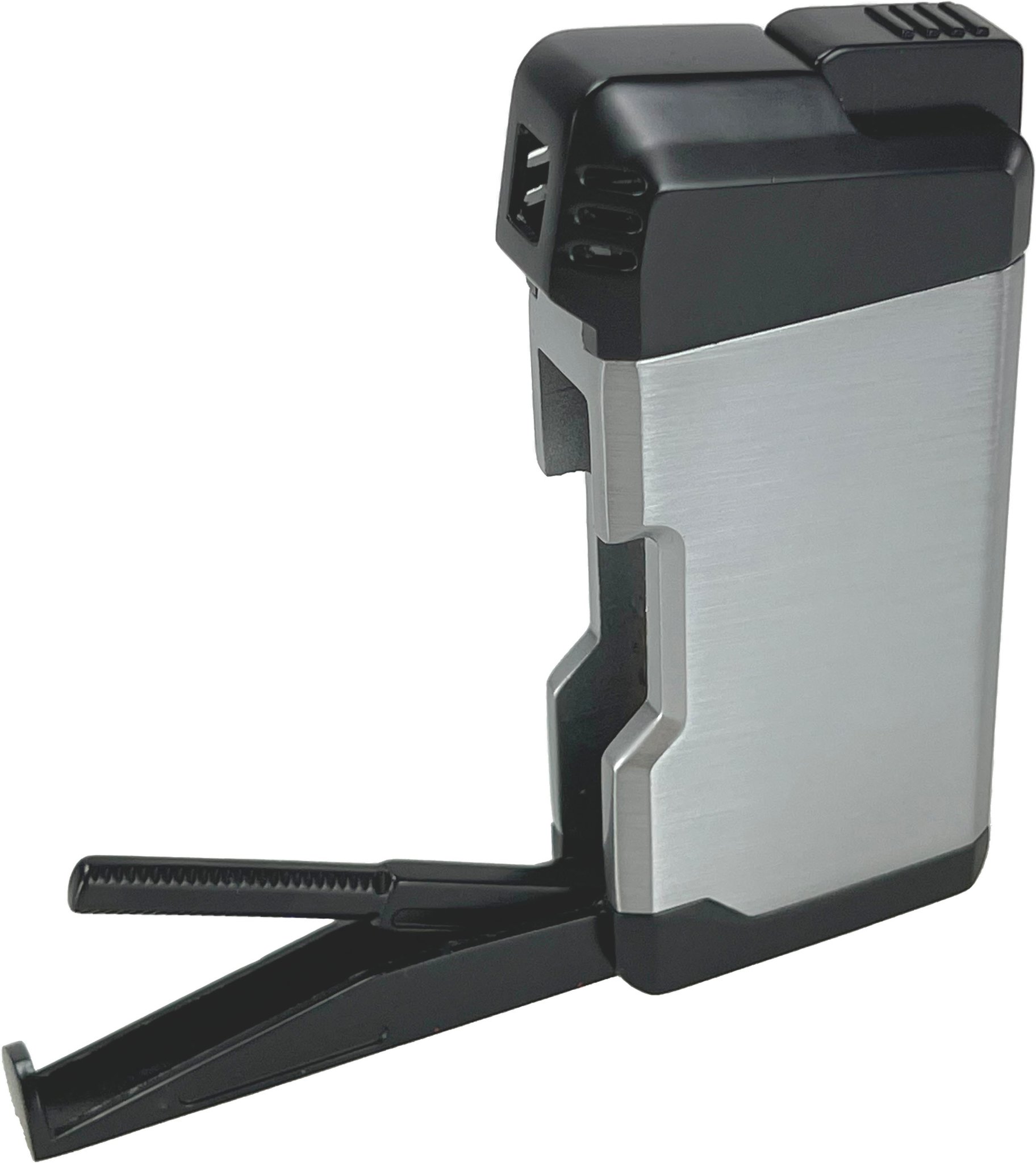 Henry chrom satin/schwarz offen