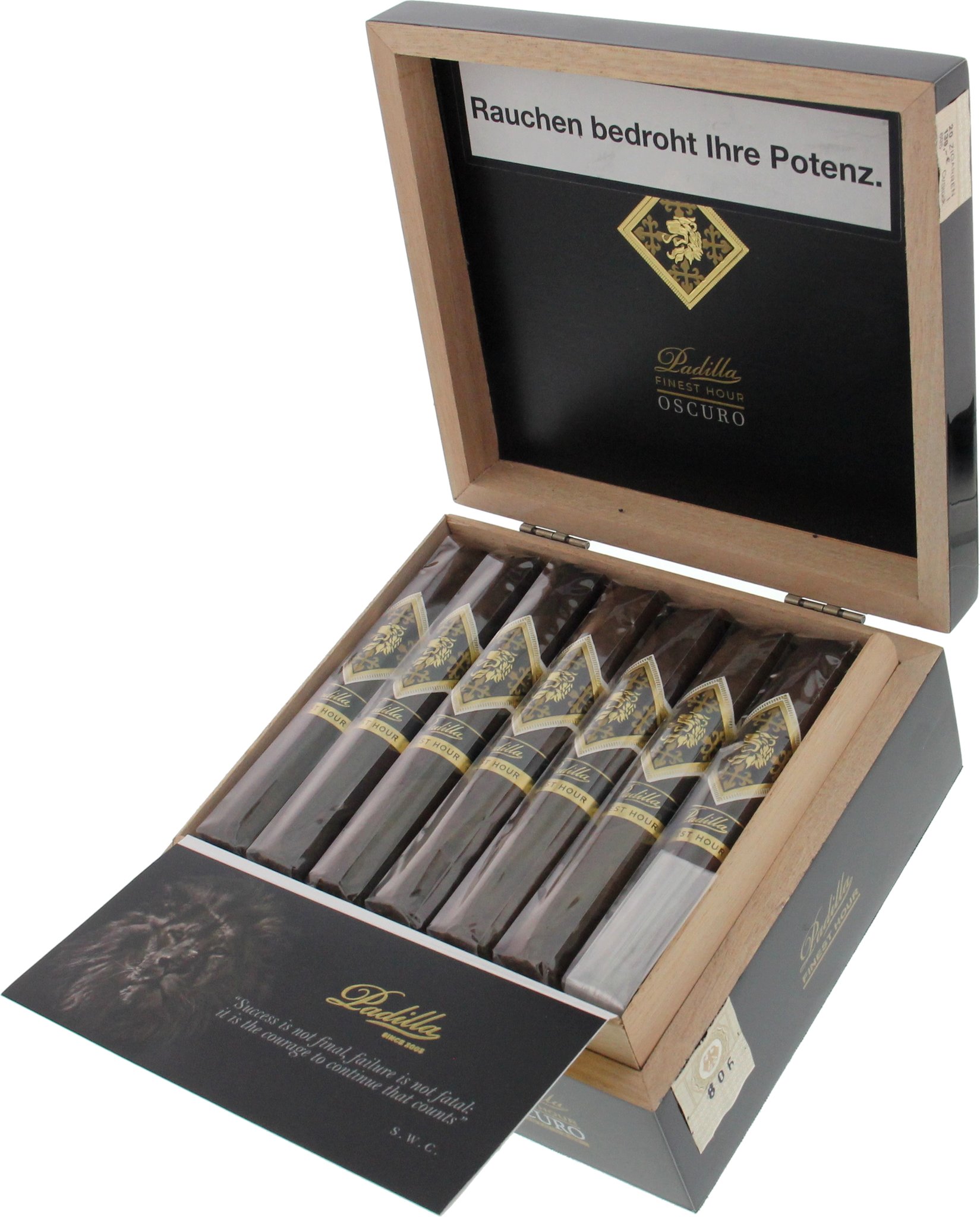 Padilla Finest Hour OSCURO Robusto Kiste offen
