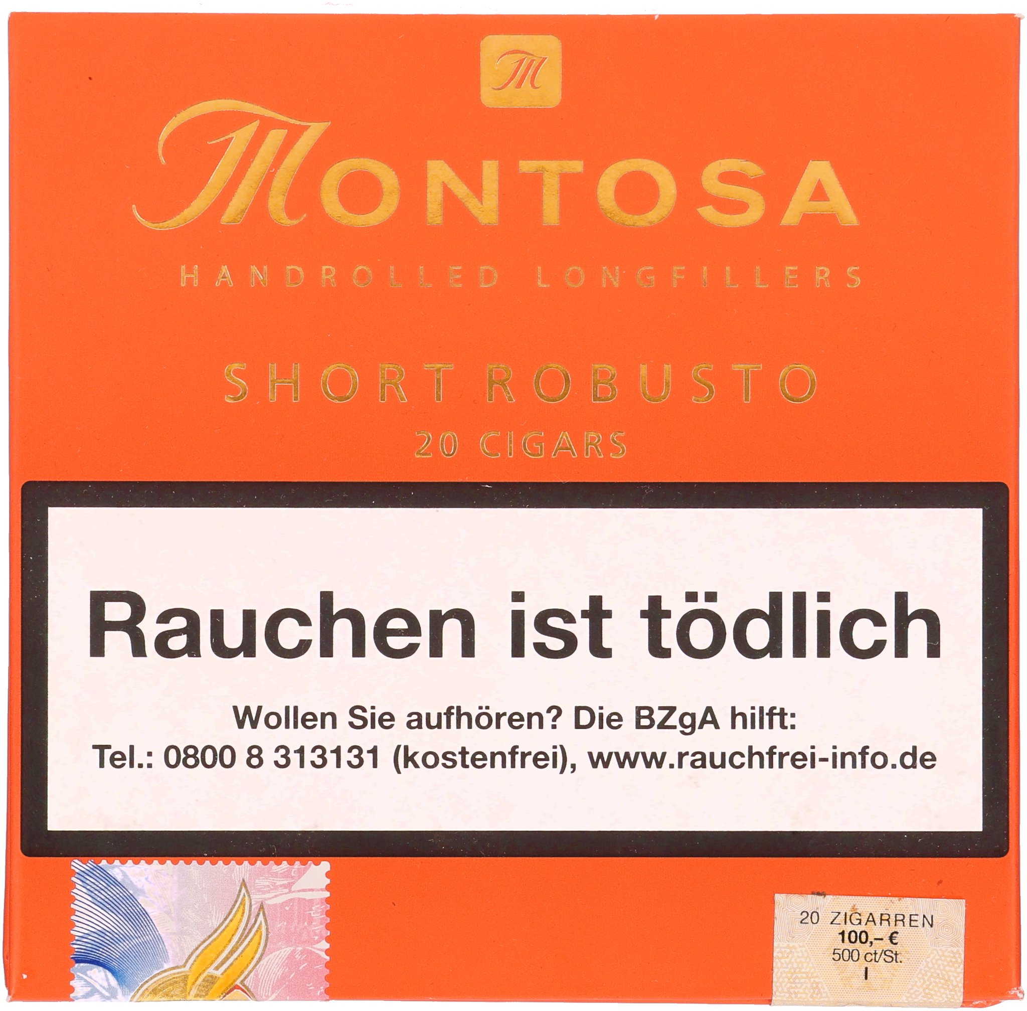 Montosa Claro Short Robusto_Kiste Frontal