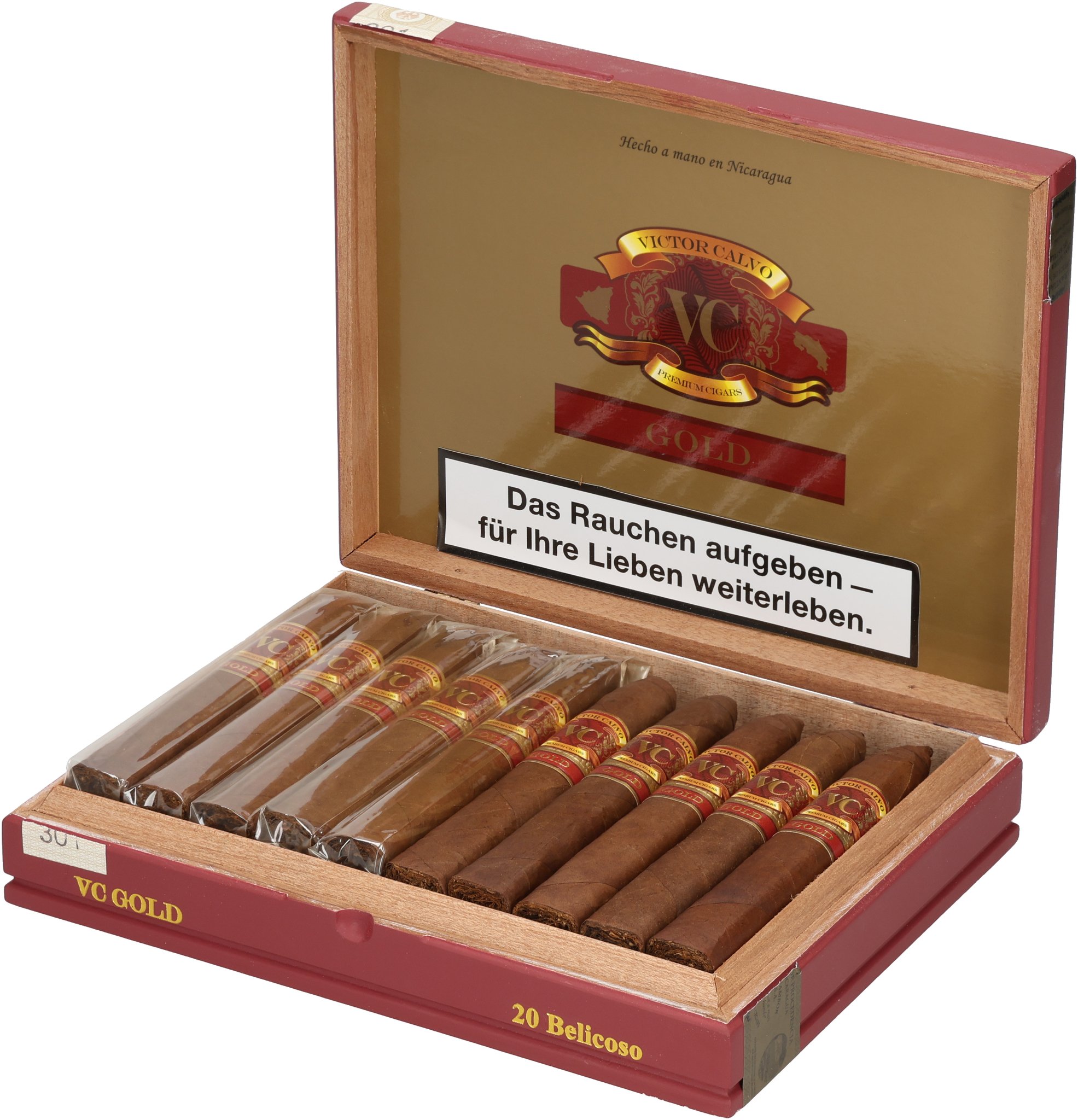 Gold Belicoso Kiste offen