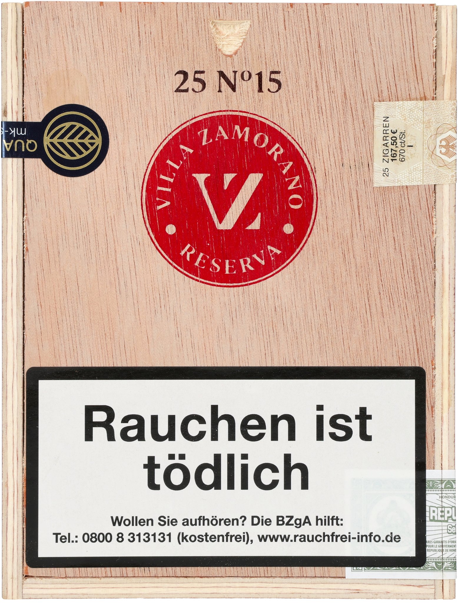 Reserva No. 15 box front