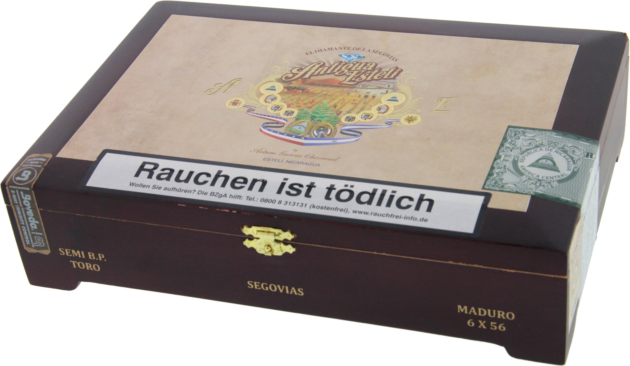 Antigua Esteli Segovia Maduro Toro Kiste