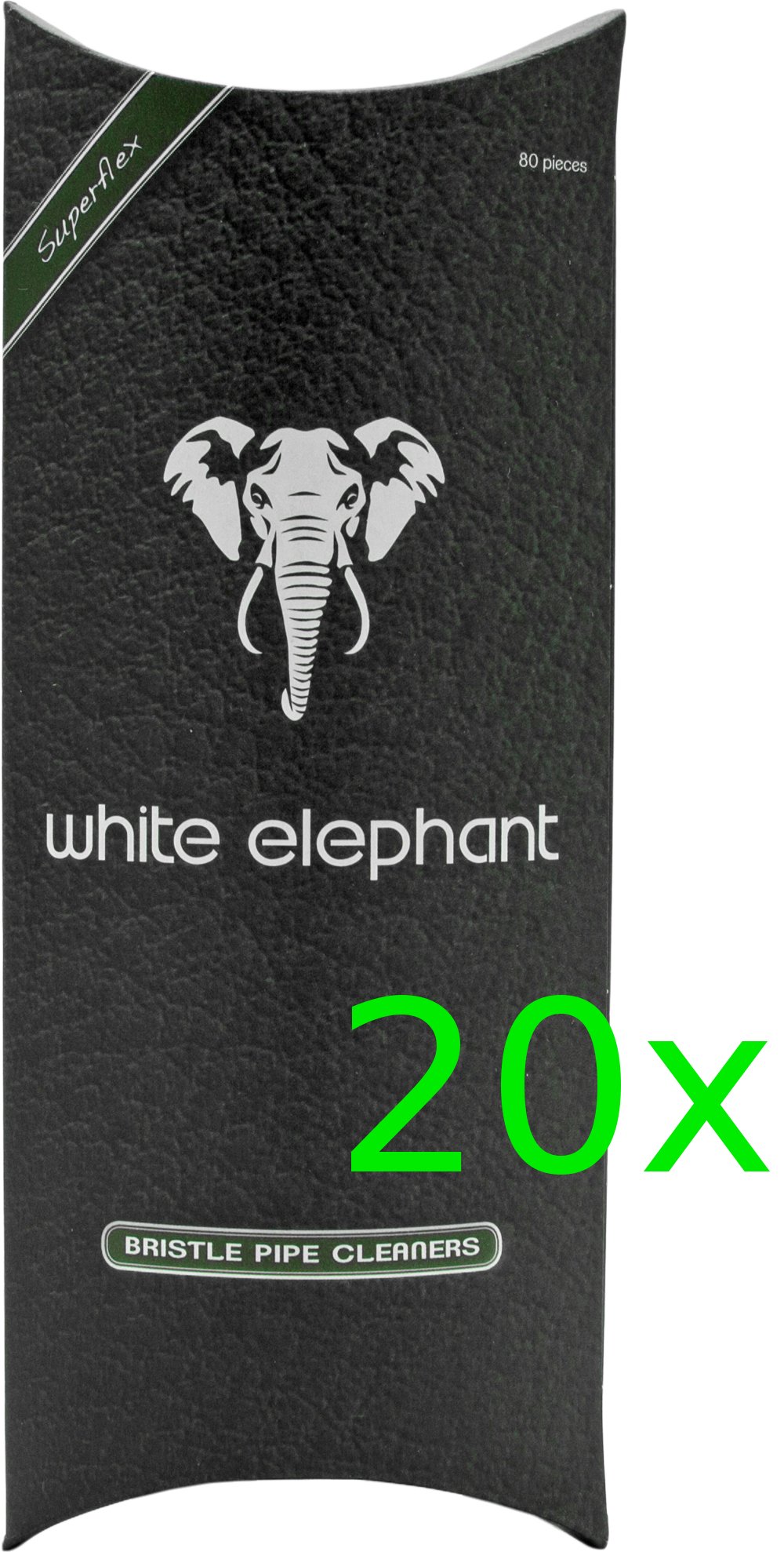 White Elephant Pfeifenreiniger Bristle (80 Stück) 20er Sparpack