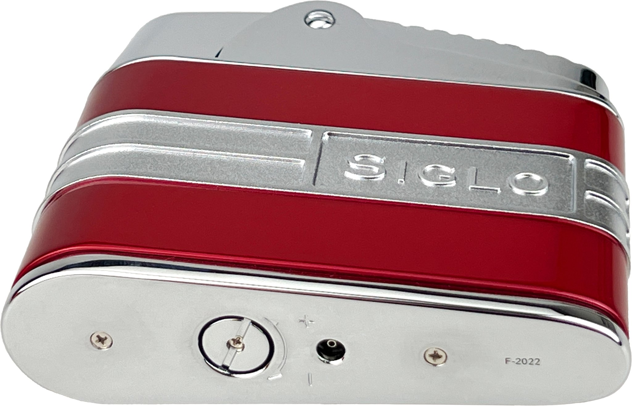 rot Retro Tischfeuerzeug bottom