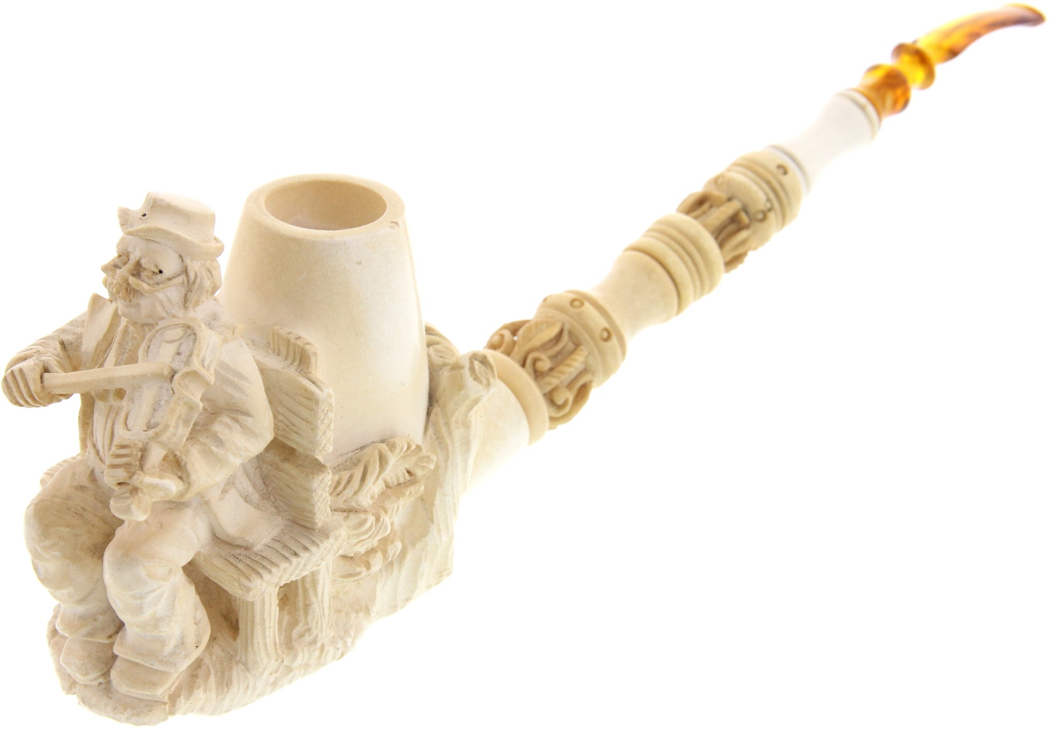 Classic Meerschaum Pfeife der Geigenspieler
