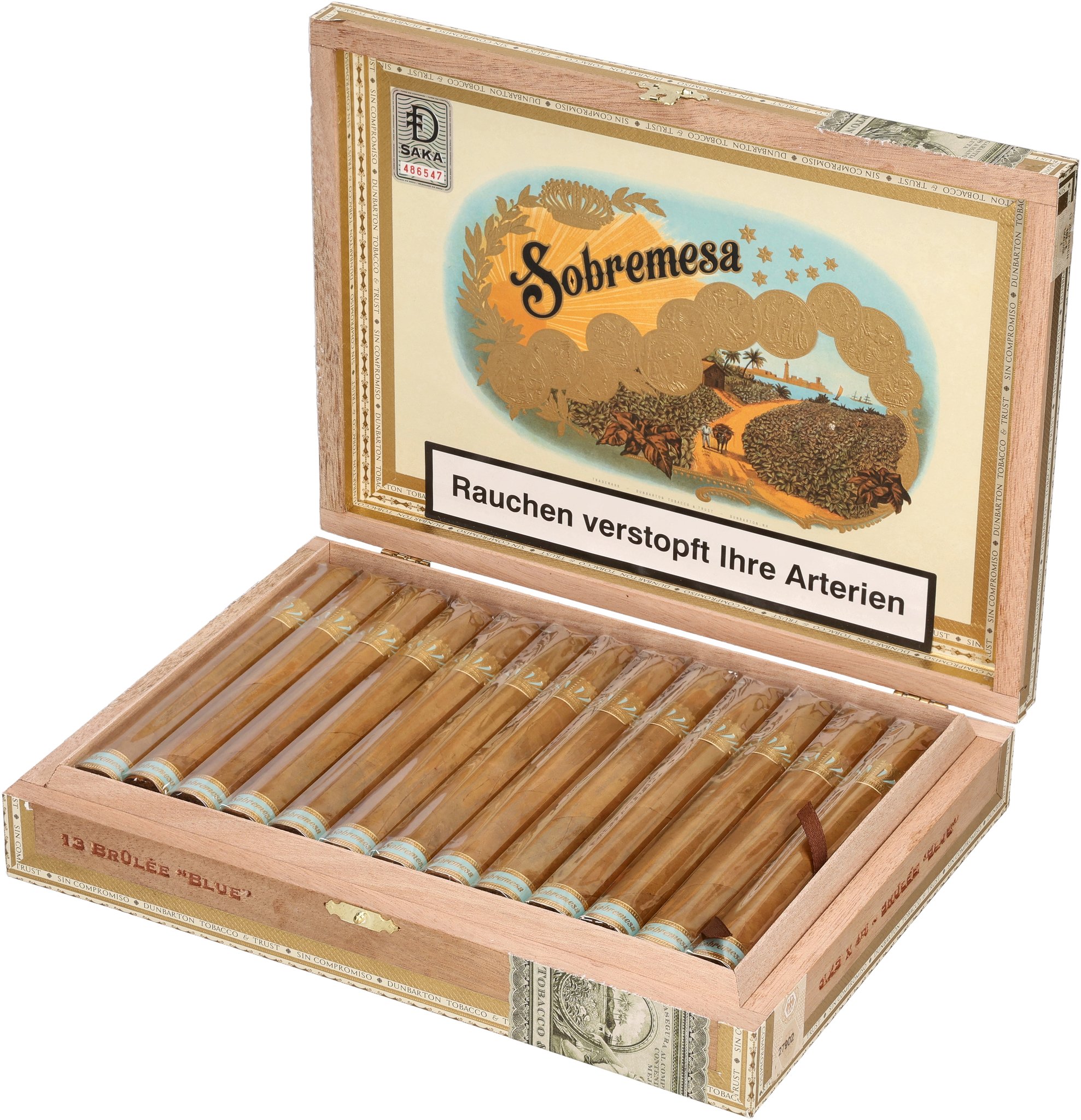 Sobremesa Brulée Blue box open