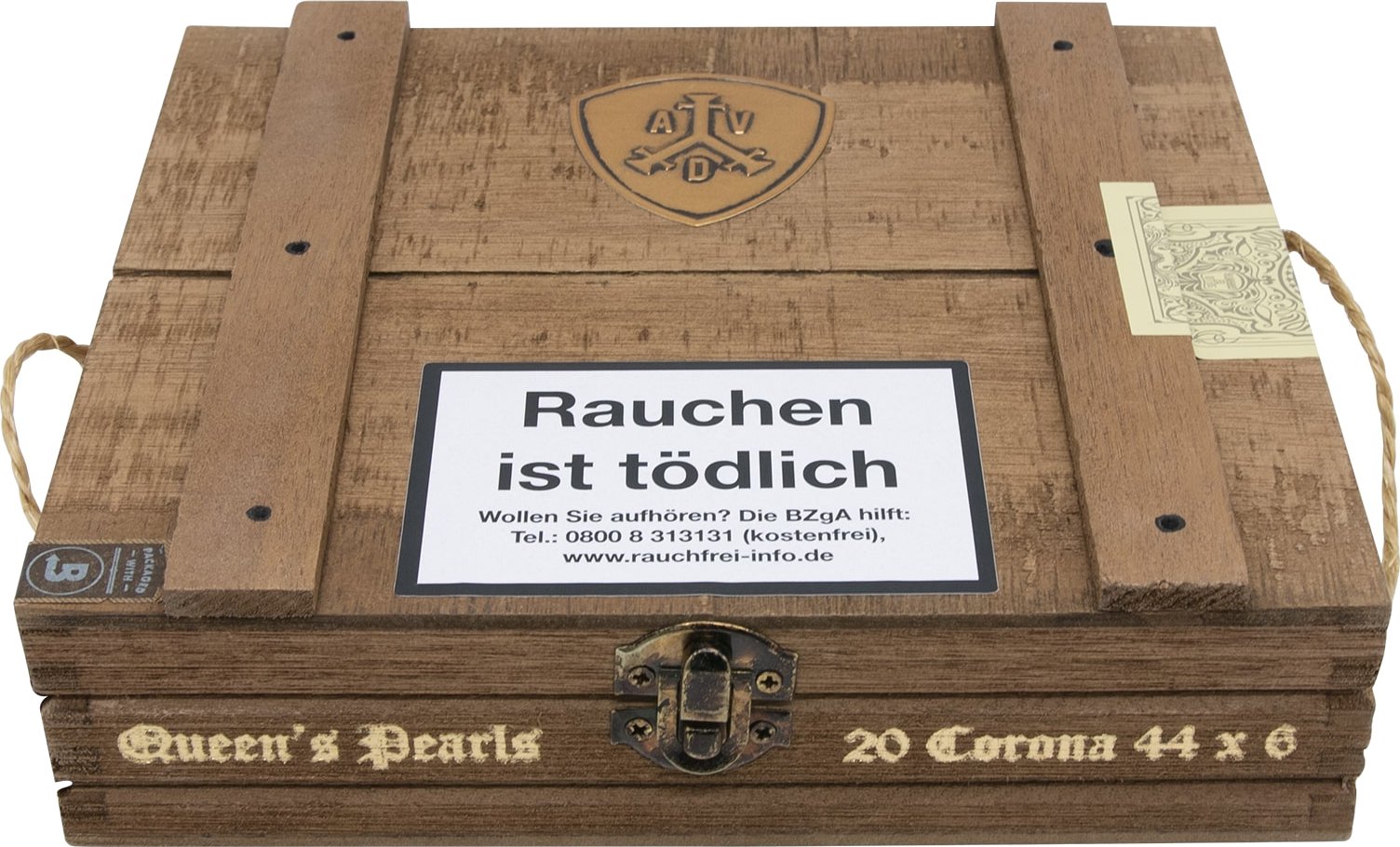 ADV Cigars & McKay The Royal Return Queen's Pearls Corona (44x6) Kiste frontal