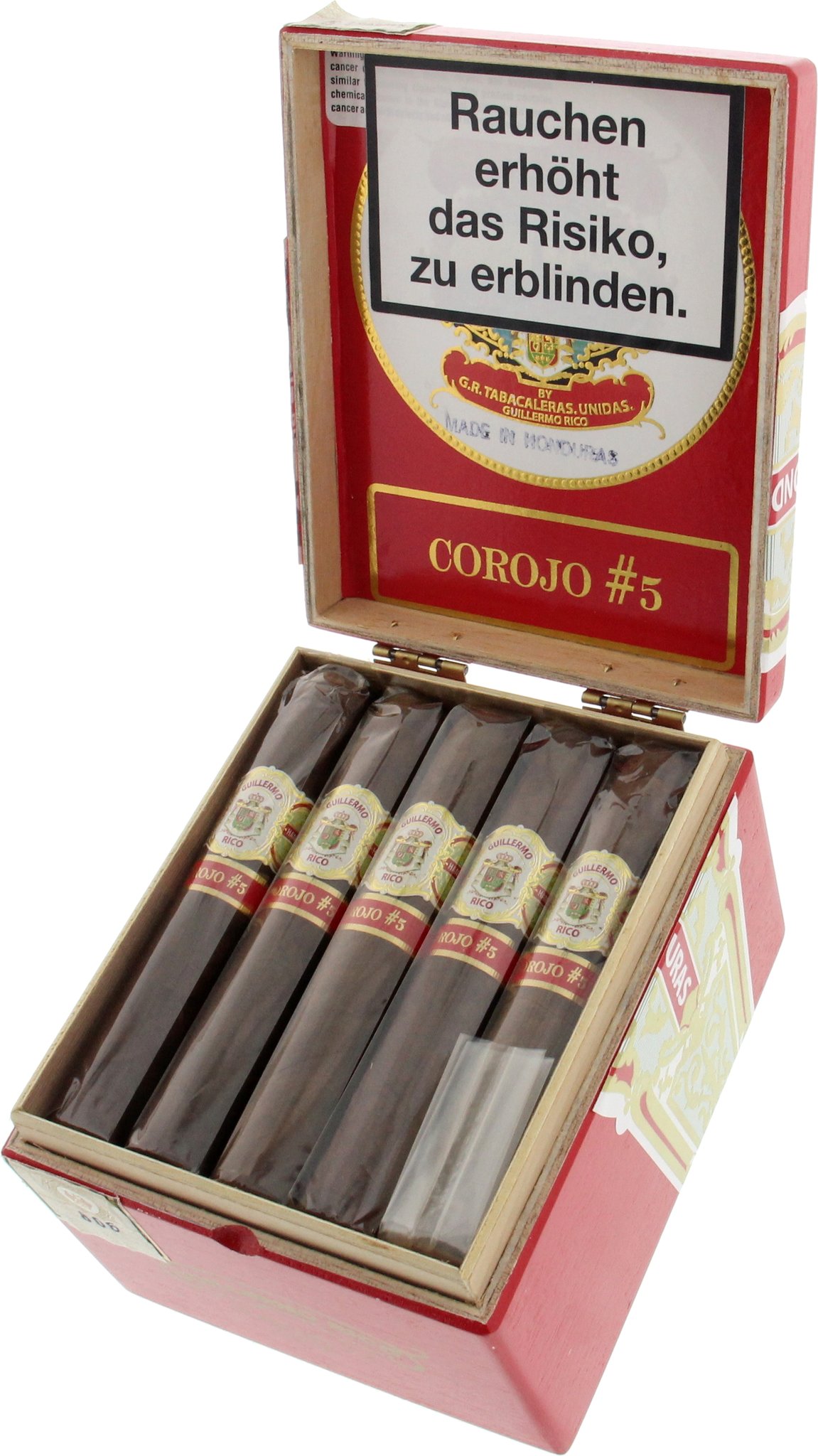 Guillermo Rico Corojo Robusto (5x52) Kiste offen