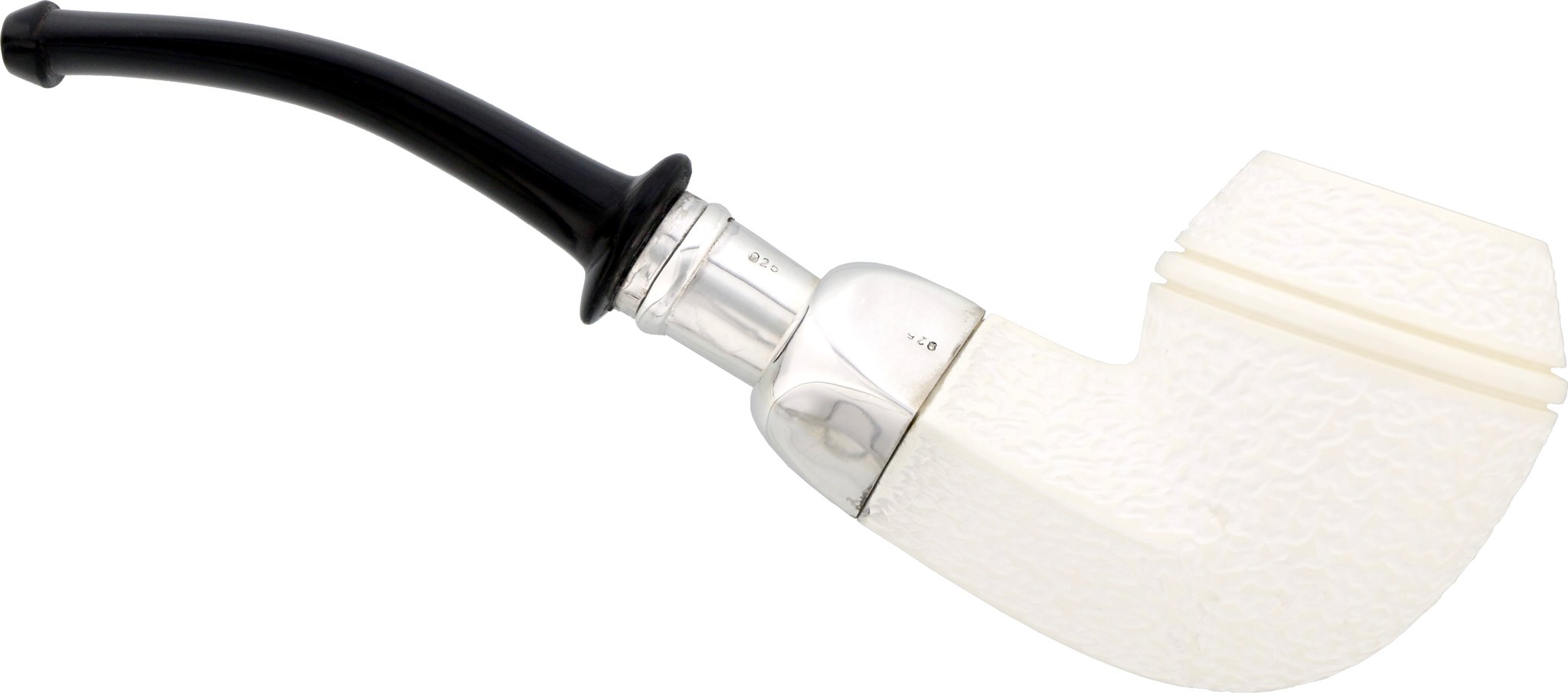 CPW Pipes Freehand Meerschaumpfeifen Bent Bulldog Nr. 39 rustiziert Detailbild
