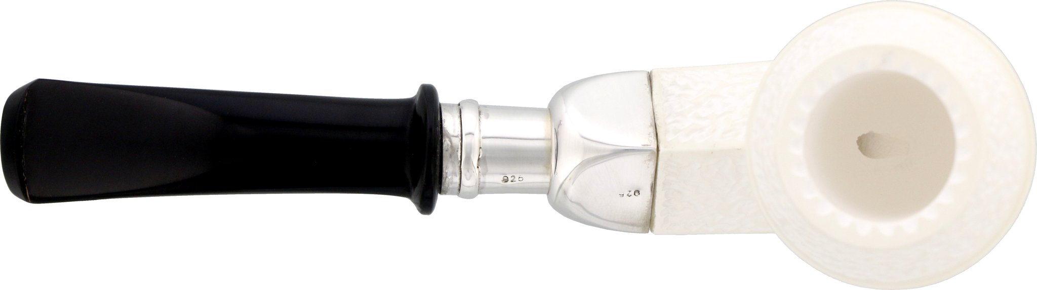 CPW Pipes Freehand Meerschaumpfeifen Bent Bulldog Nr. 39 rustiziert Draufsicht