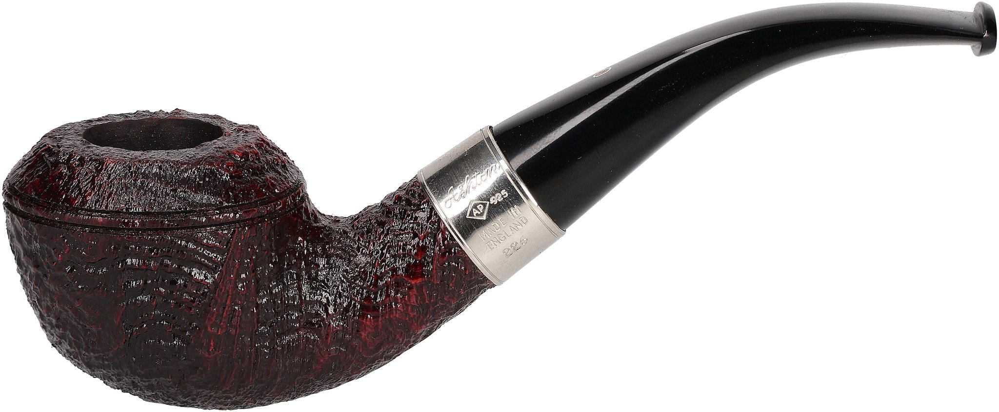 Ashton Pipes Pfeifen Pebble Grain Sandgestrahlt XXX Silber_01