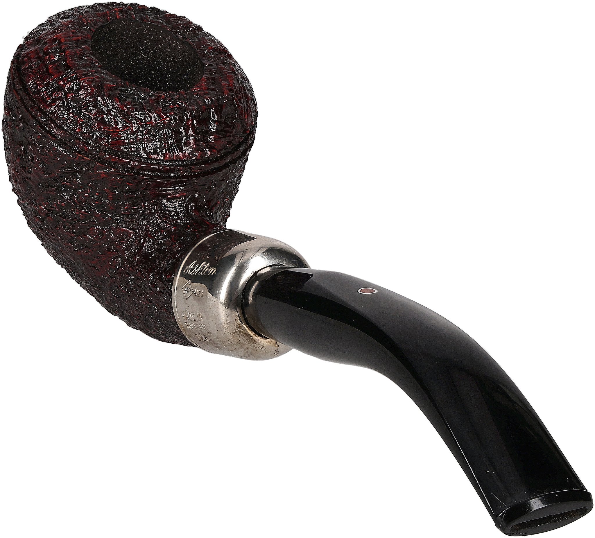 Ashton Pipes Pfeifen Pebble Grain Sandgestrahlt XXX Silber_02