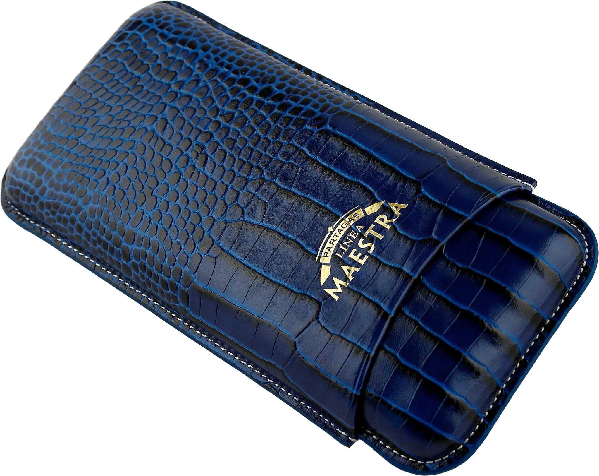 Partagas Zigarrenetui 3er blau Linea Maestra (6398100) seitlich