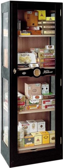 Habanos Humidorschrank Imperial schwarz Crystal (Seiten verglast)