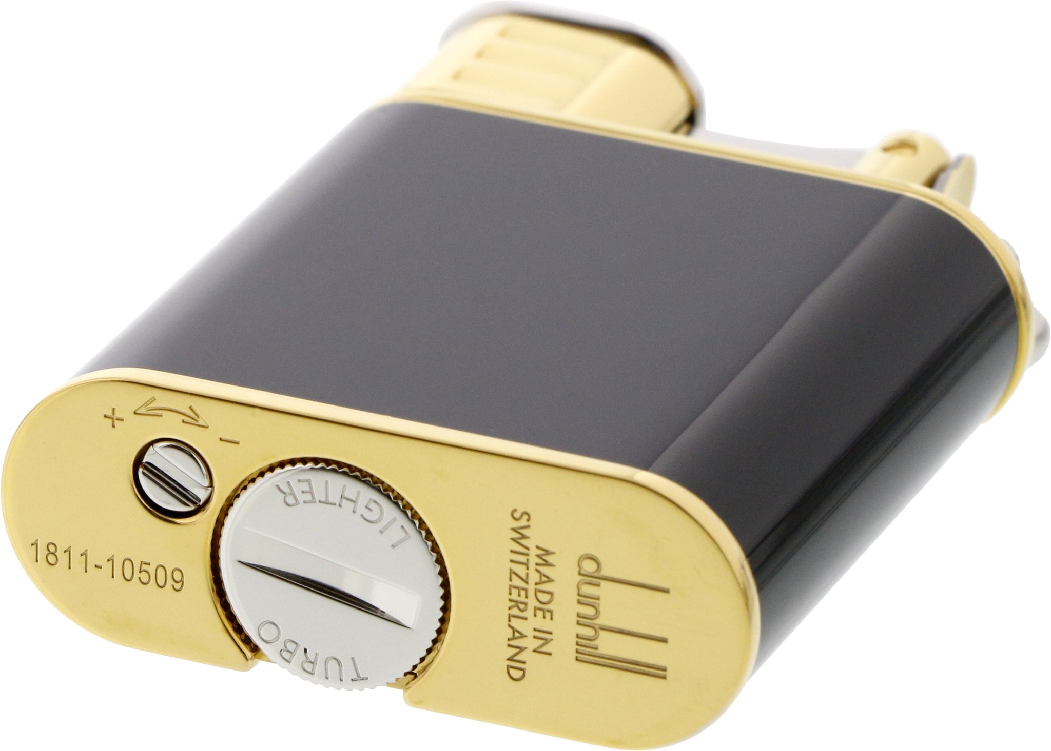 Dunhill The White Spot Unique Turbo Black Lacquer Palladium & Gold Plate liegend