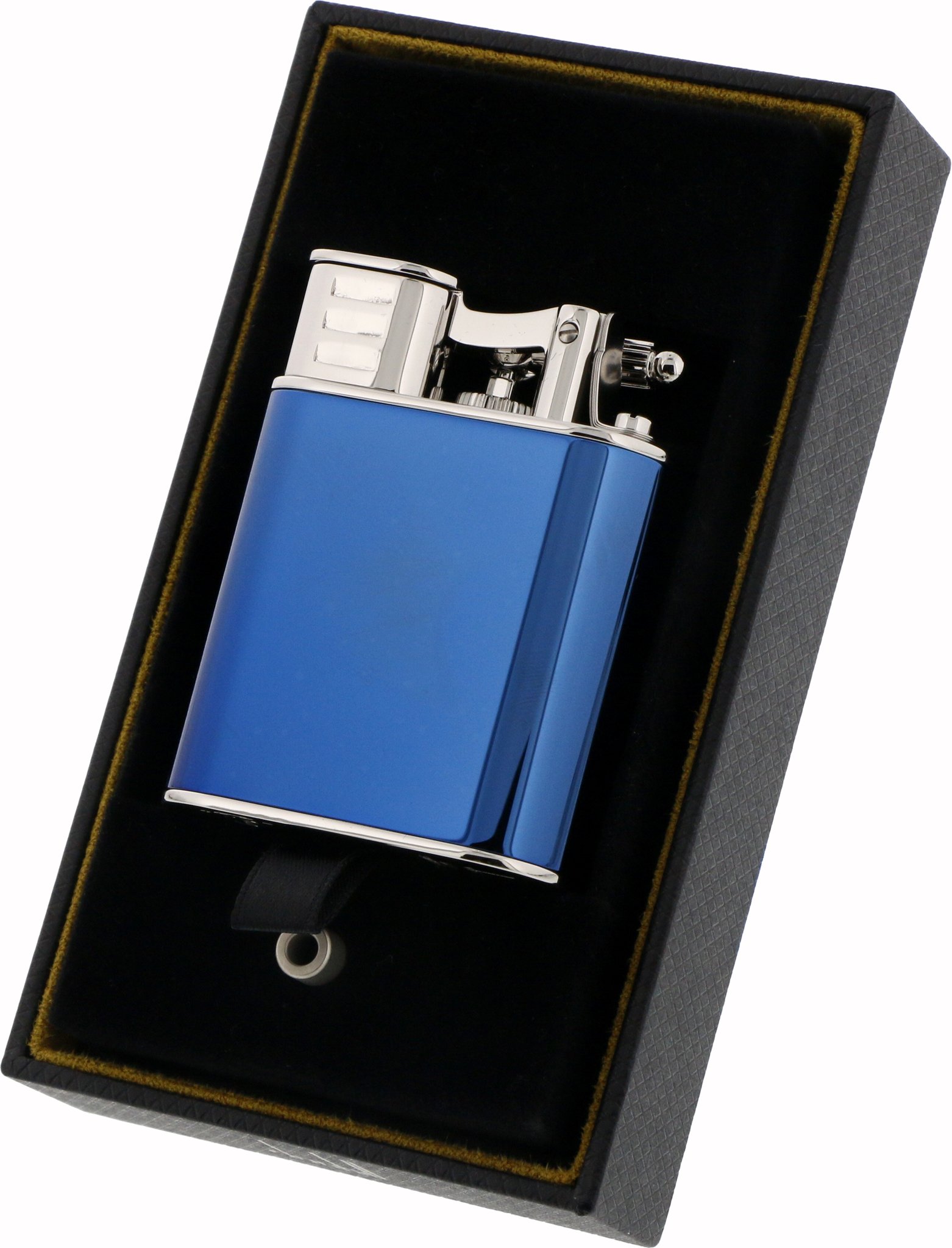 Dunhill The White Spot Unique Turbo Blue Lacquer Palladium Plate (DU21RRT1021472TU) mit Verpackung