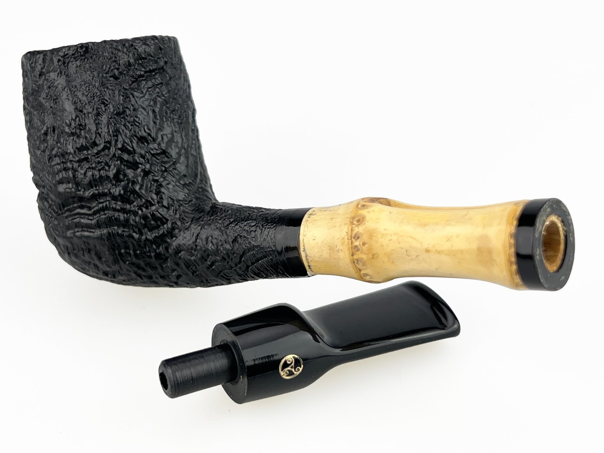 Rattray's Bamboo Pfeifen Sandgestrahlt Schwarz (B-Ware) offen