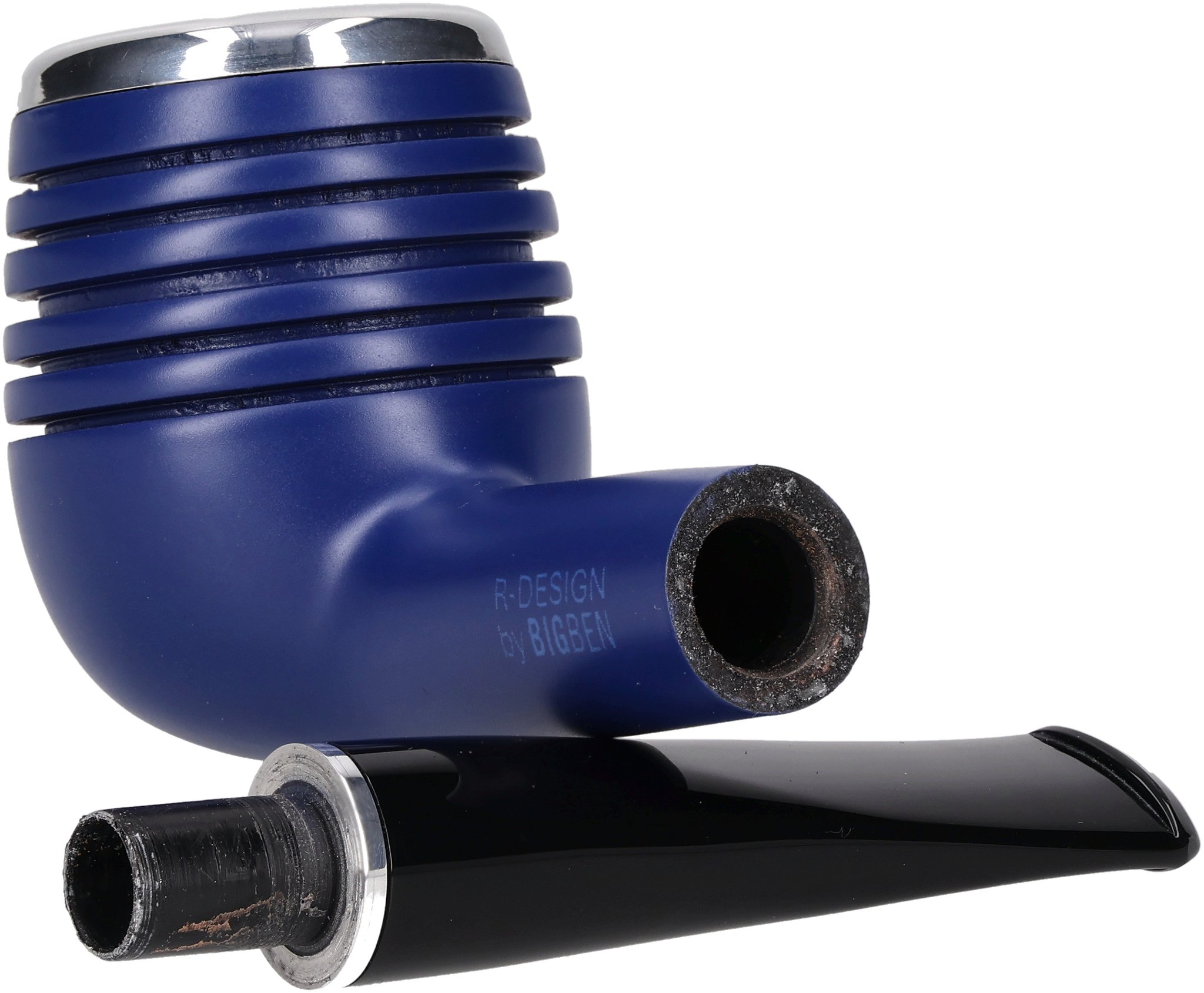 Big Ben R-Design 908 bleu matte Pfeife offen