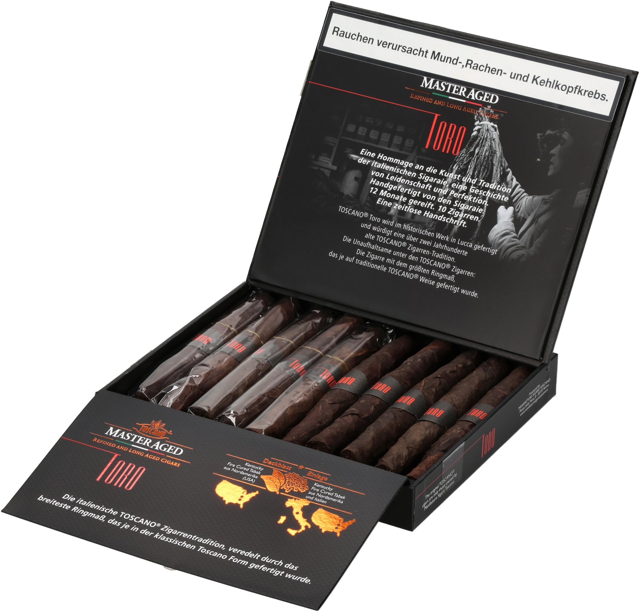 Master Aged Toro box open