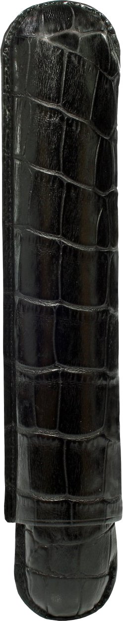 Martin Wess Corona Lederetui Kollektion 1er Kroko schwarz (592-1) (10370)