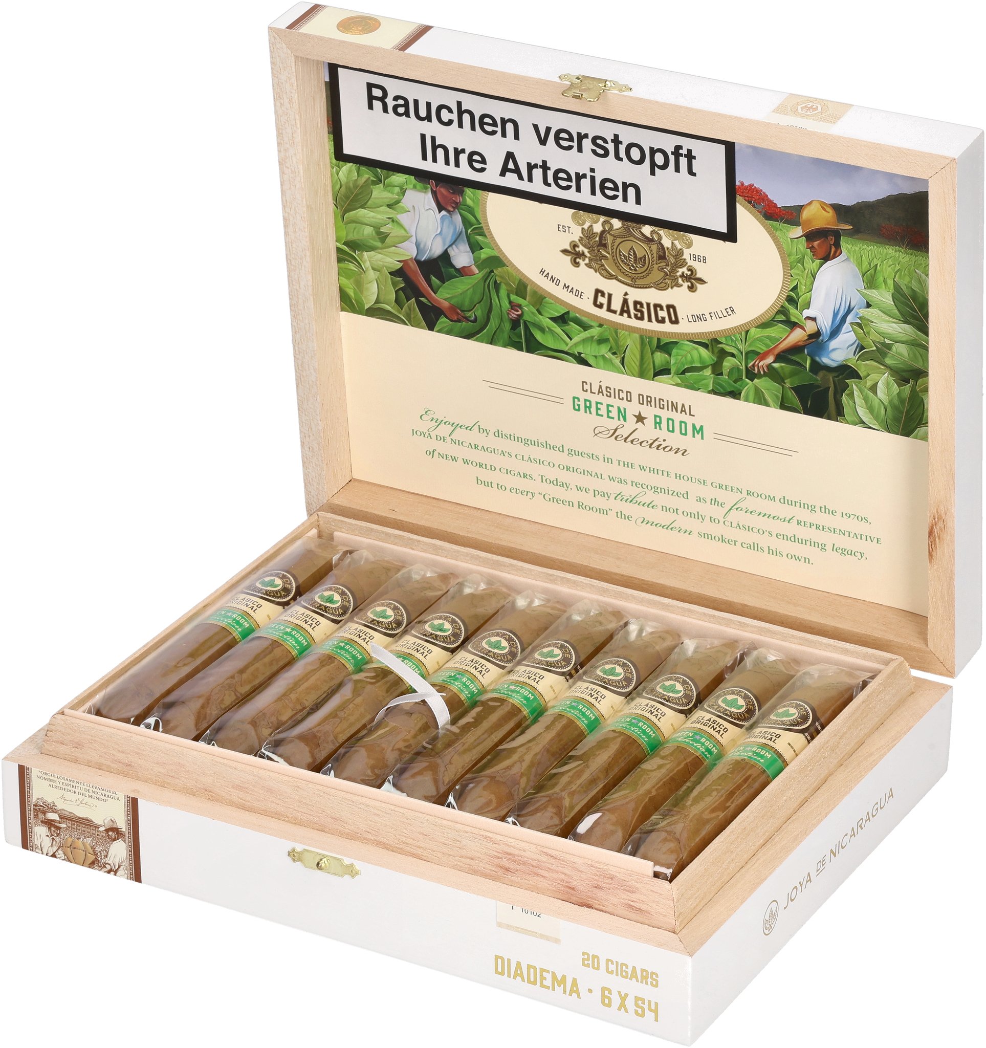 Clasico Original Green Room Selection box open
