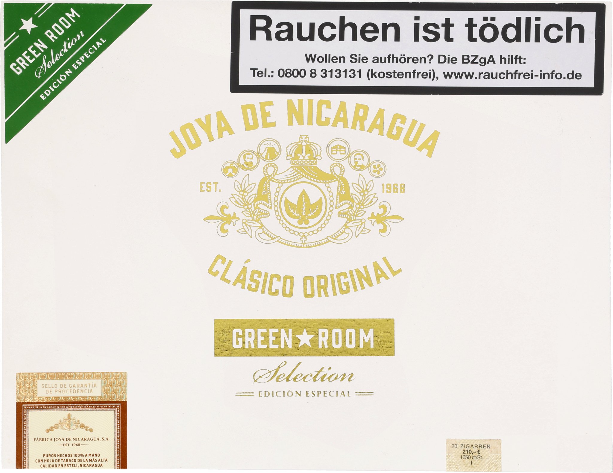 Clasico Original Green Room Selection box front