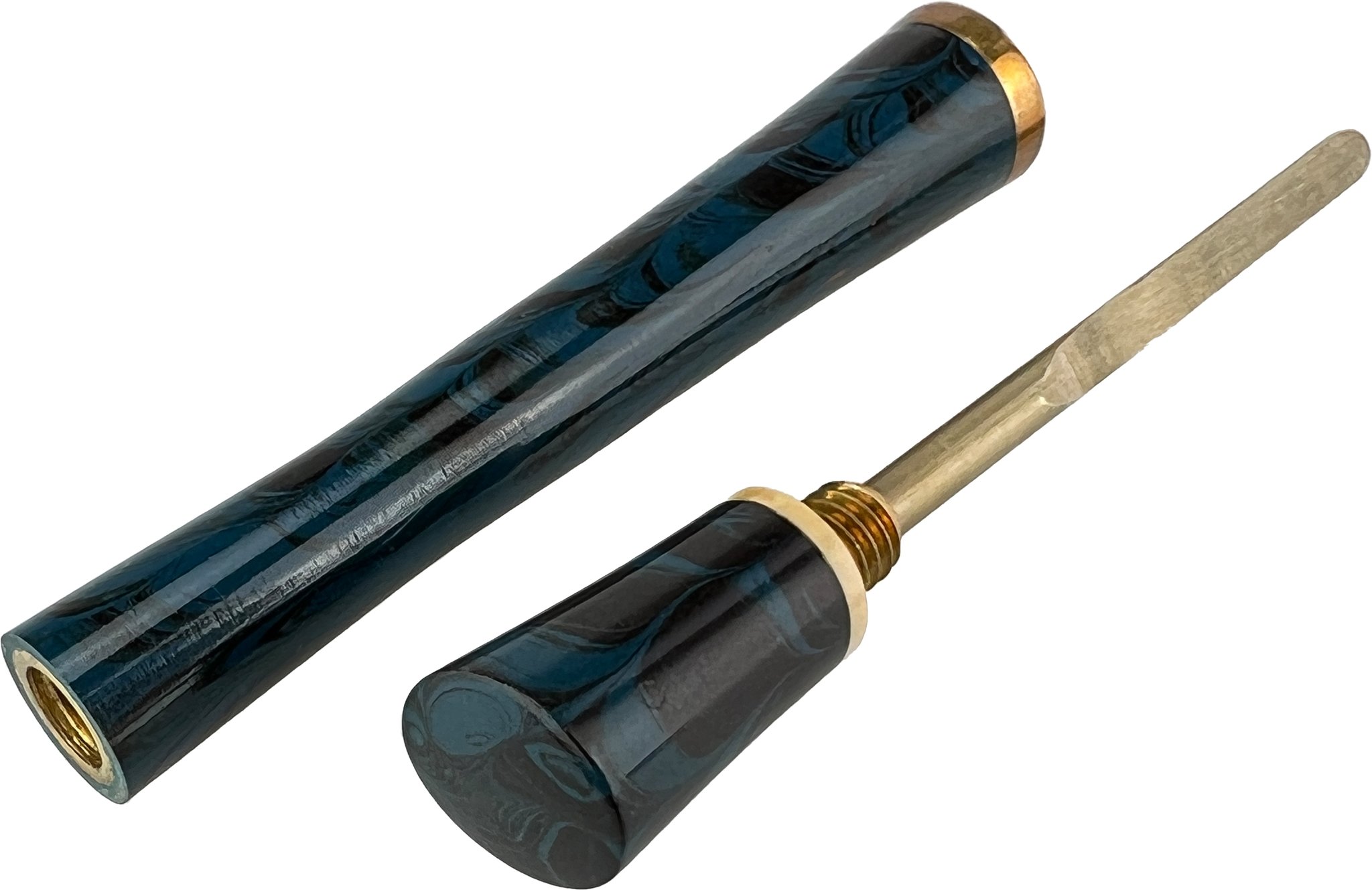 Bruno Nuttens Pfeifenstopfer blau-sch offen