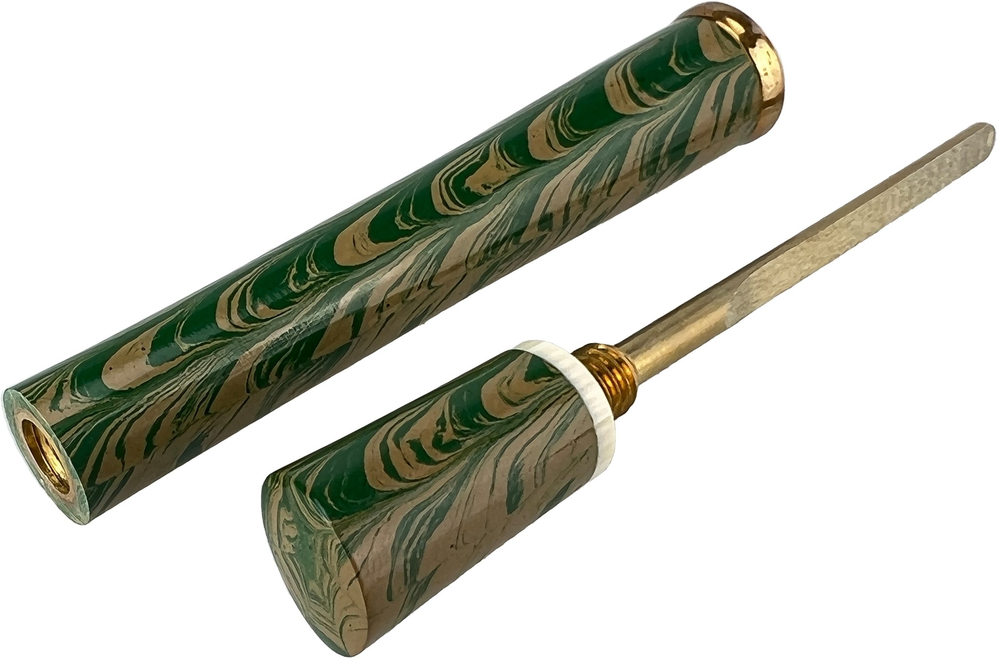 Bruno Nuttens Pfeifenstopfer grün-sand offen