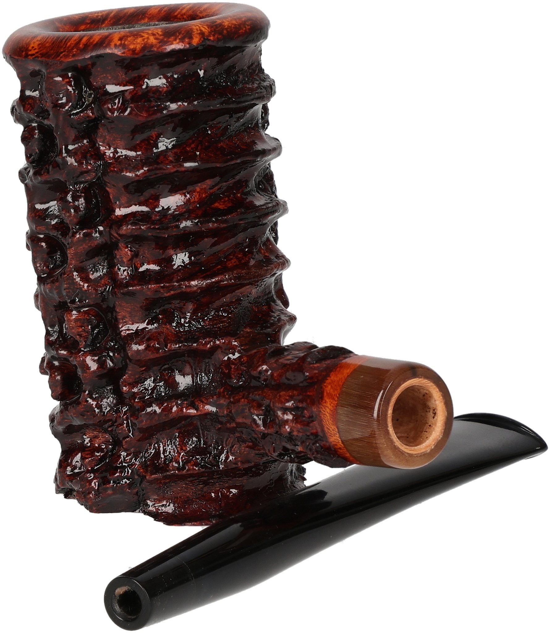 Tom Eltang Freehand Pfeifen Rustic Poker Dunkelbraun_06