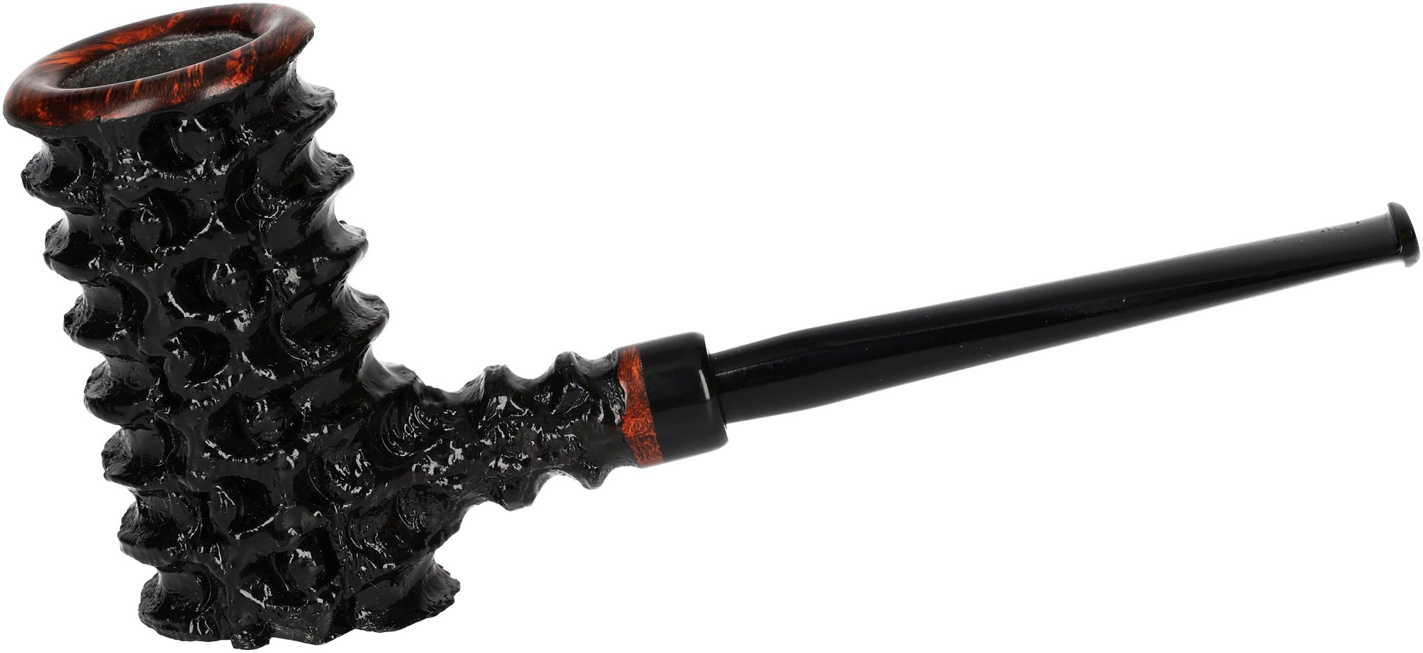 Tom Eltang Freehand Pfeifen Rustic Poker Schwarz_01