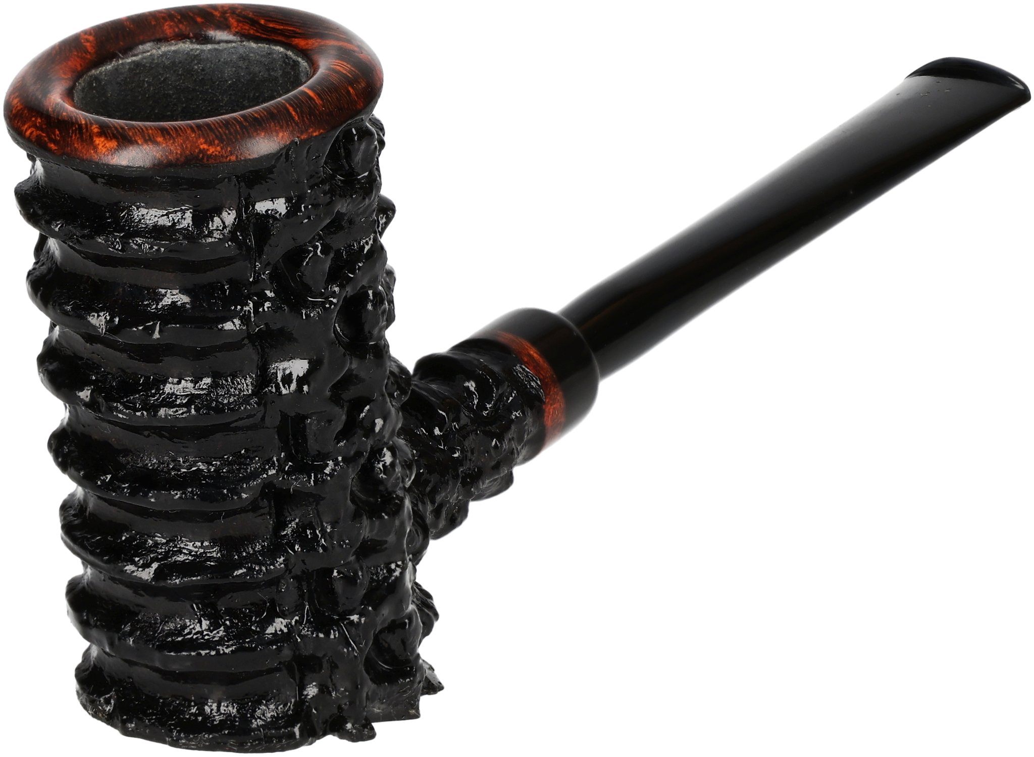 Tom Eltang Freehand Pfeifen Rustic Poker Schwarz_03