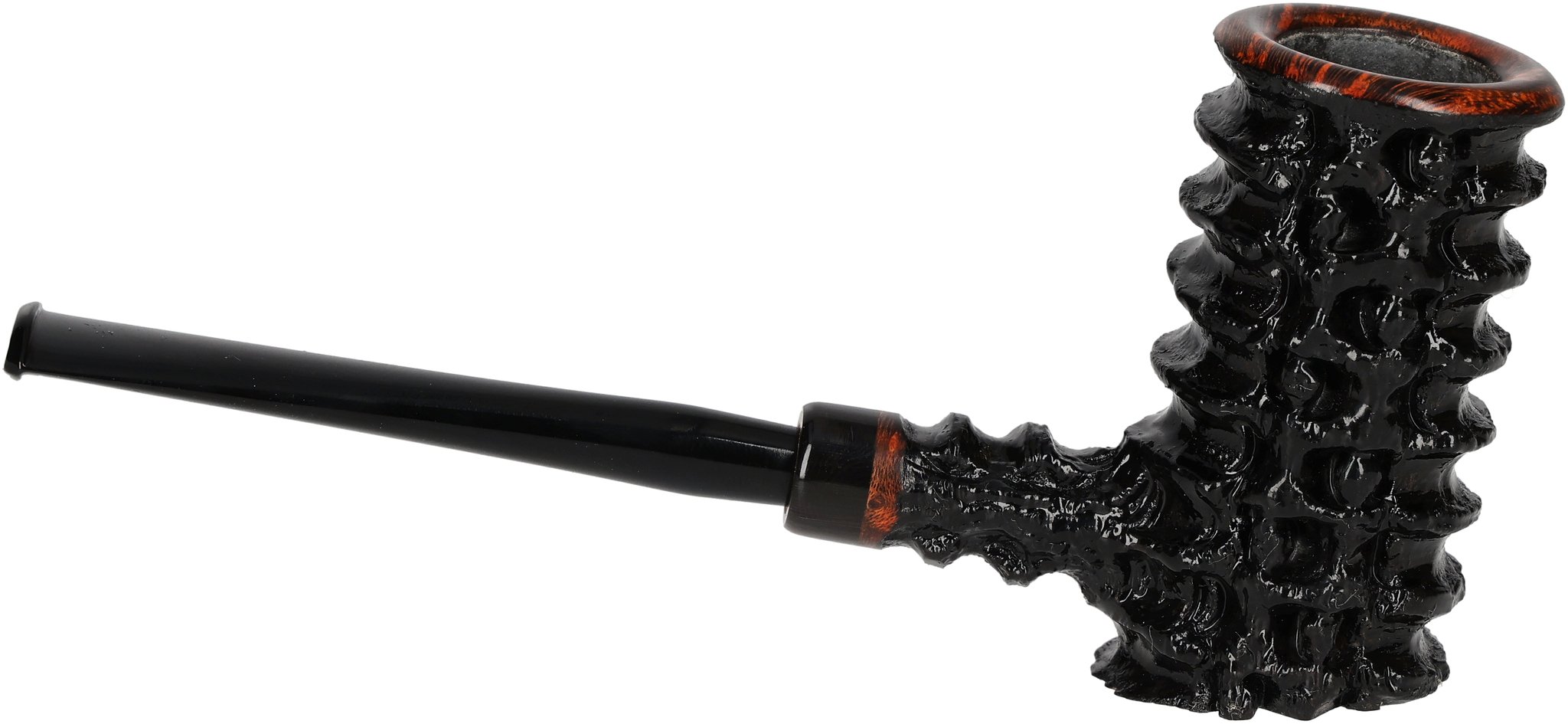 Tom Eltang Freehand Pfeifen Rustic Poker Schwarz_04