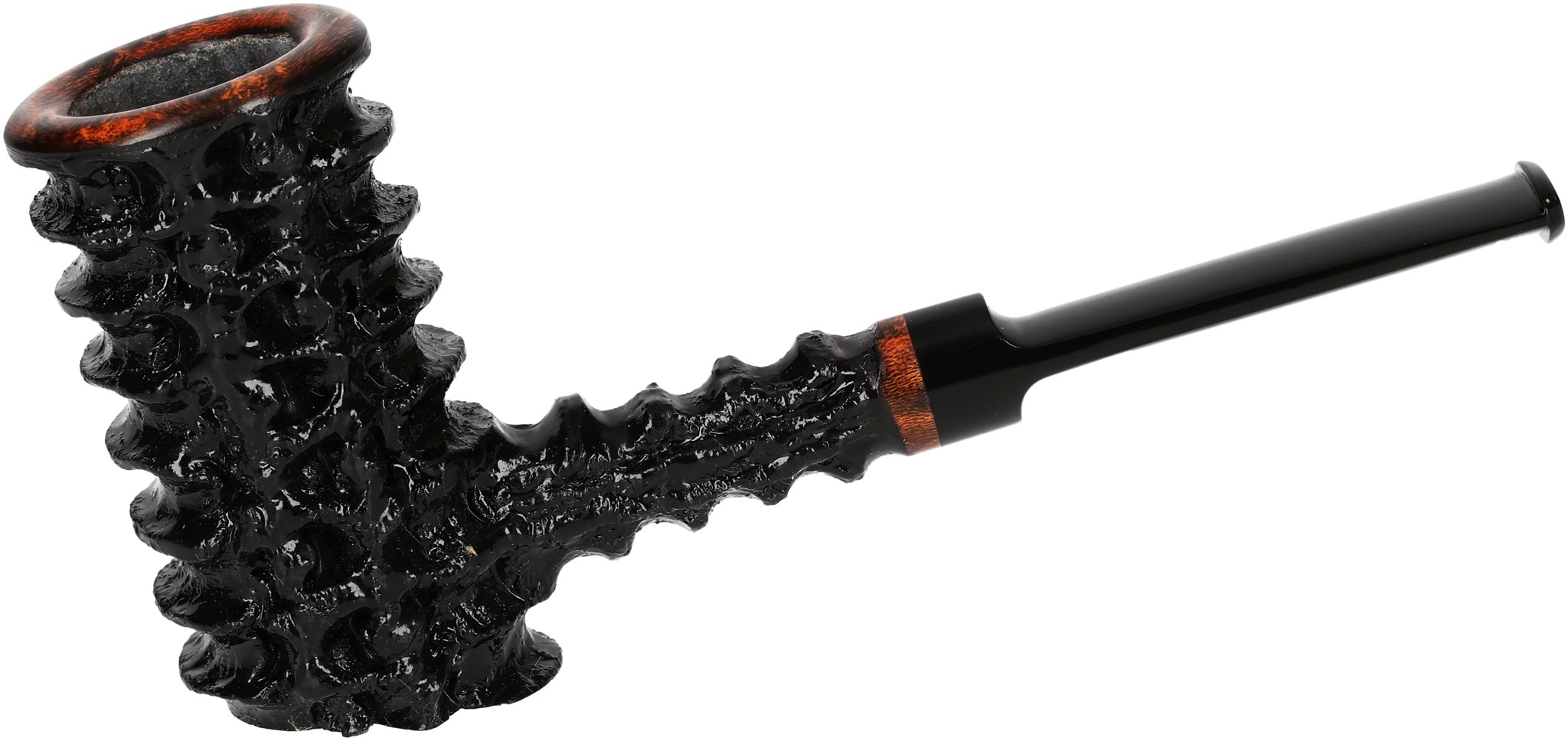 Tom Eltang Freehand Pfeifen Rustic Poker Schwarz_01