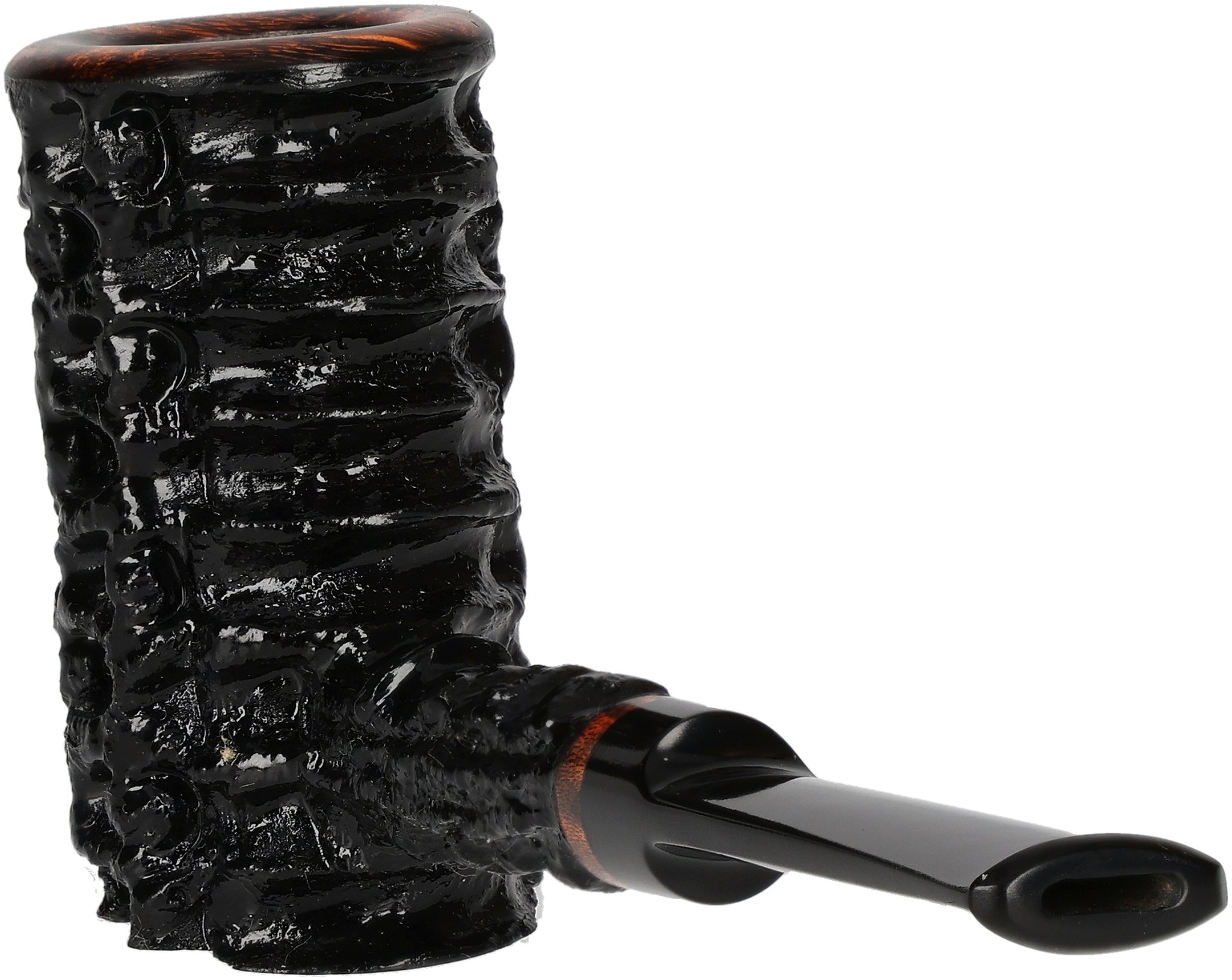 Tom Eltang Freehand Pfeifen Rustic Poker Schwarz_02