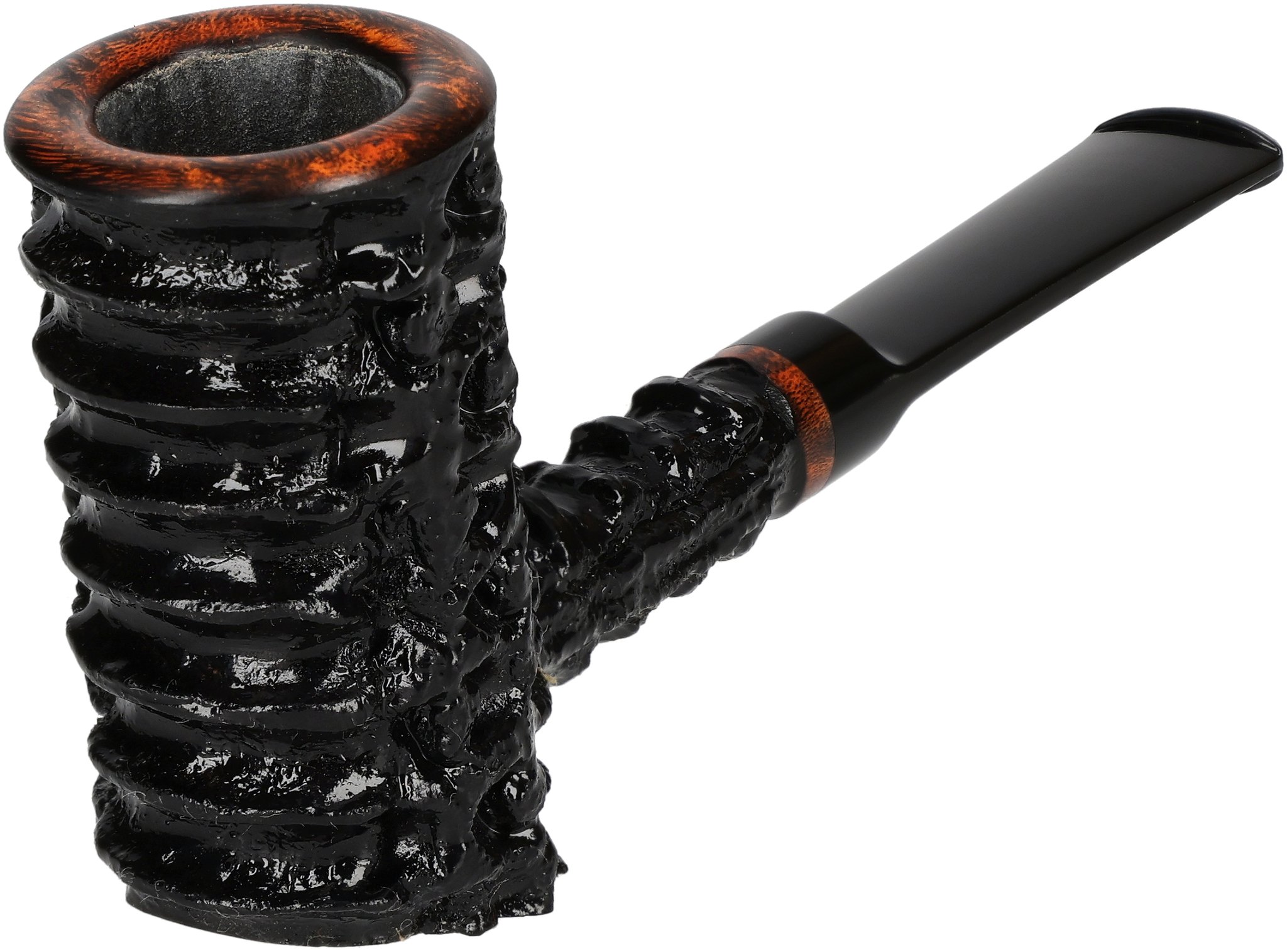 Tom Eltang Freehand Pfeifen Rustic Poker Schwarz_03