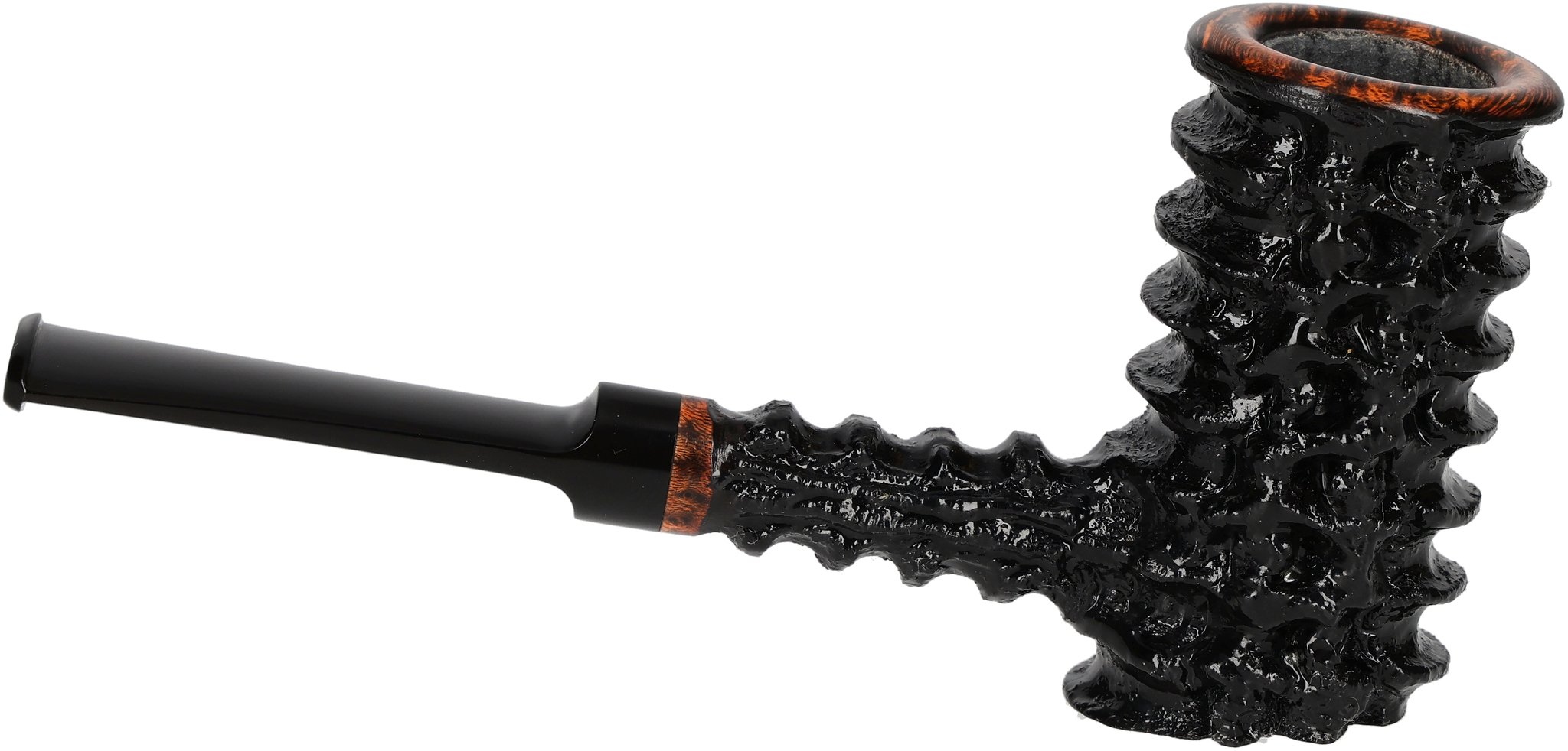 Tom Eltang Freehand Pfeifen Rustic Poker Schwarz_04