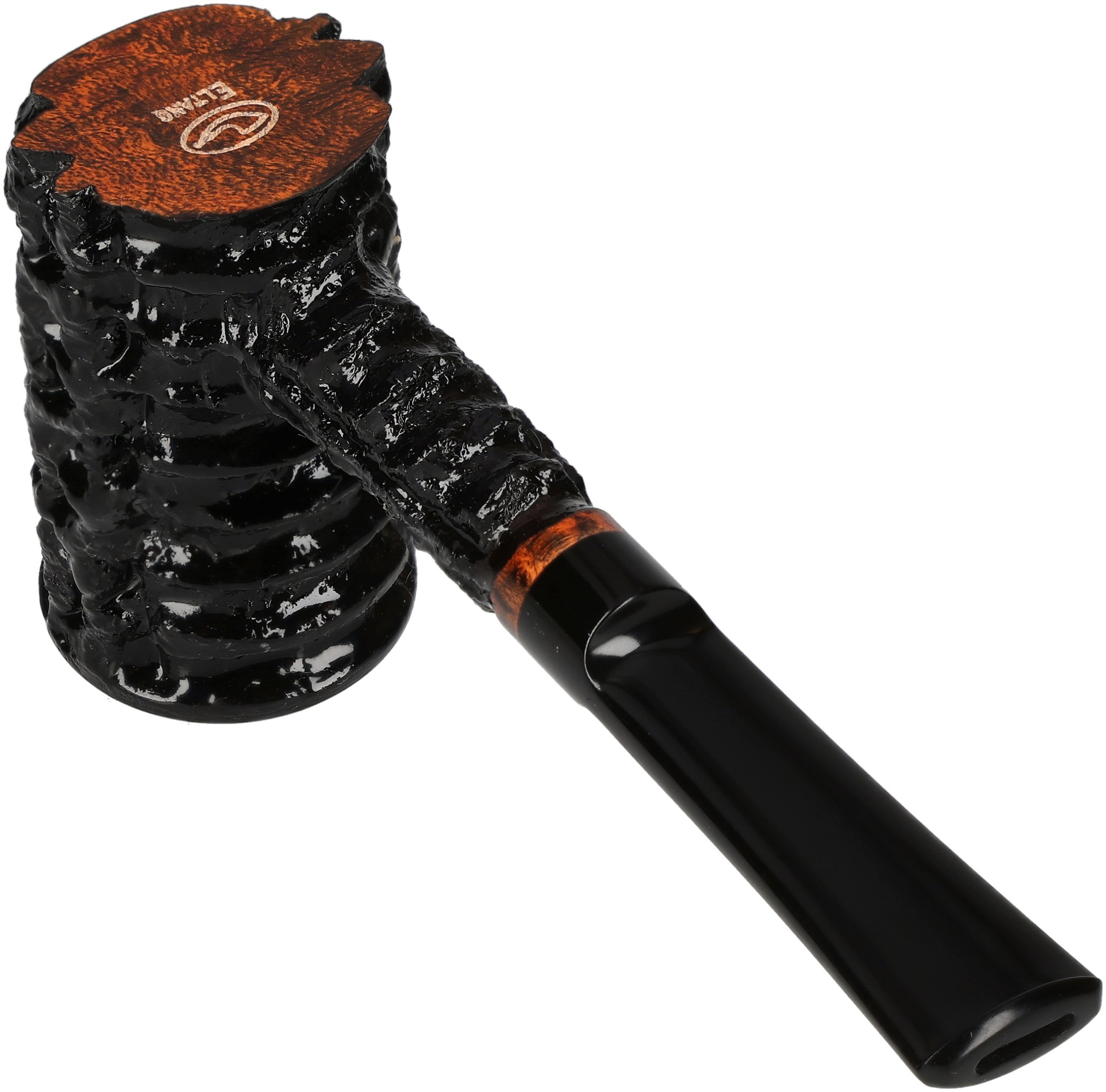 Tom Eltang Freehand Pfeifen Rustic Poker Schwarz_05