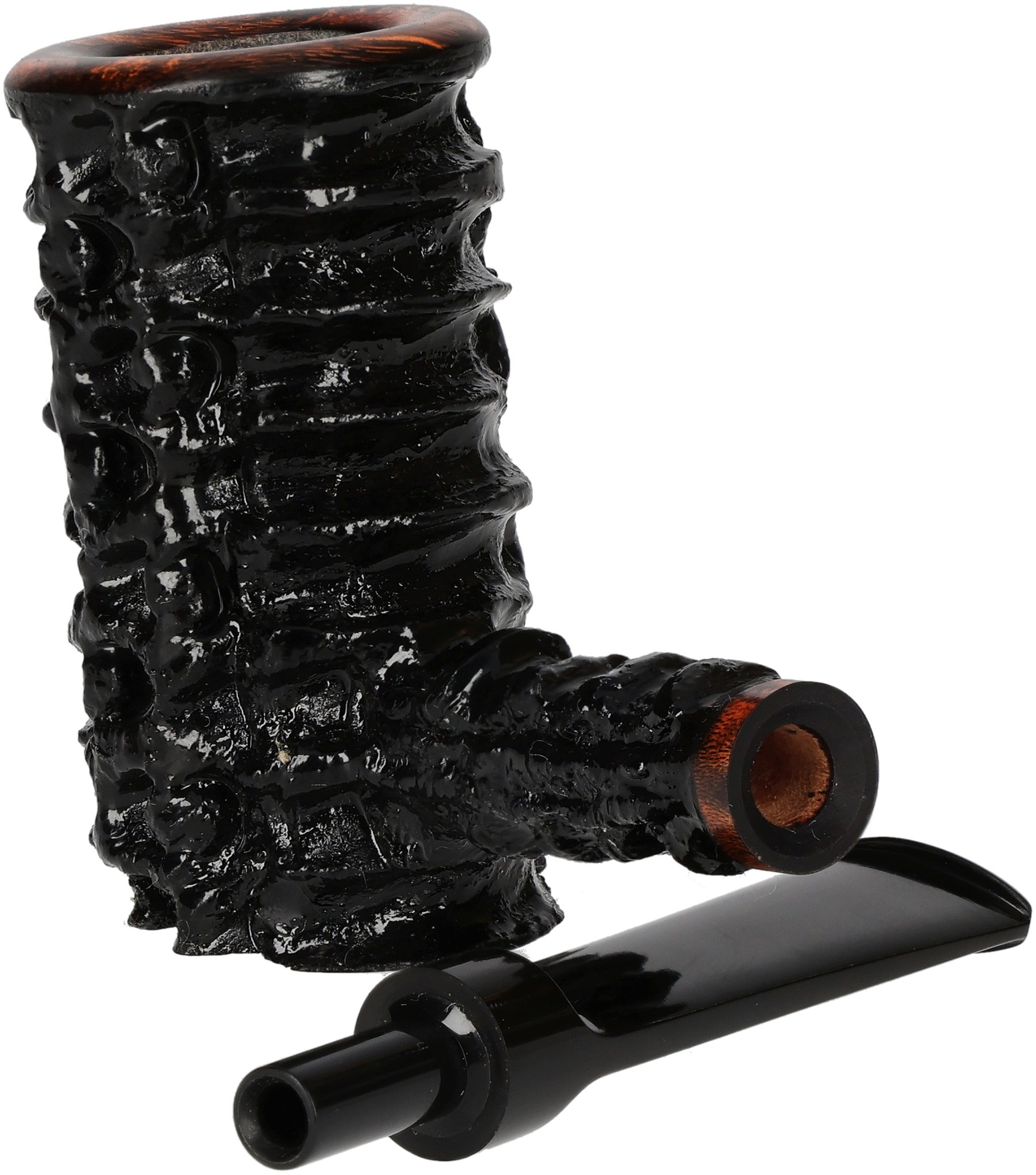 Tom Eltang Freehand Pfeifen Rustic Poker Schwarz_06