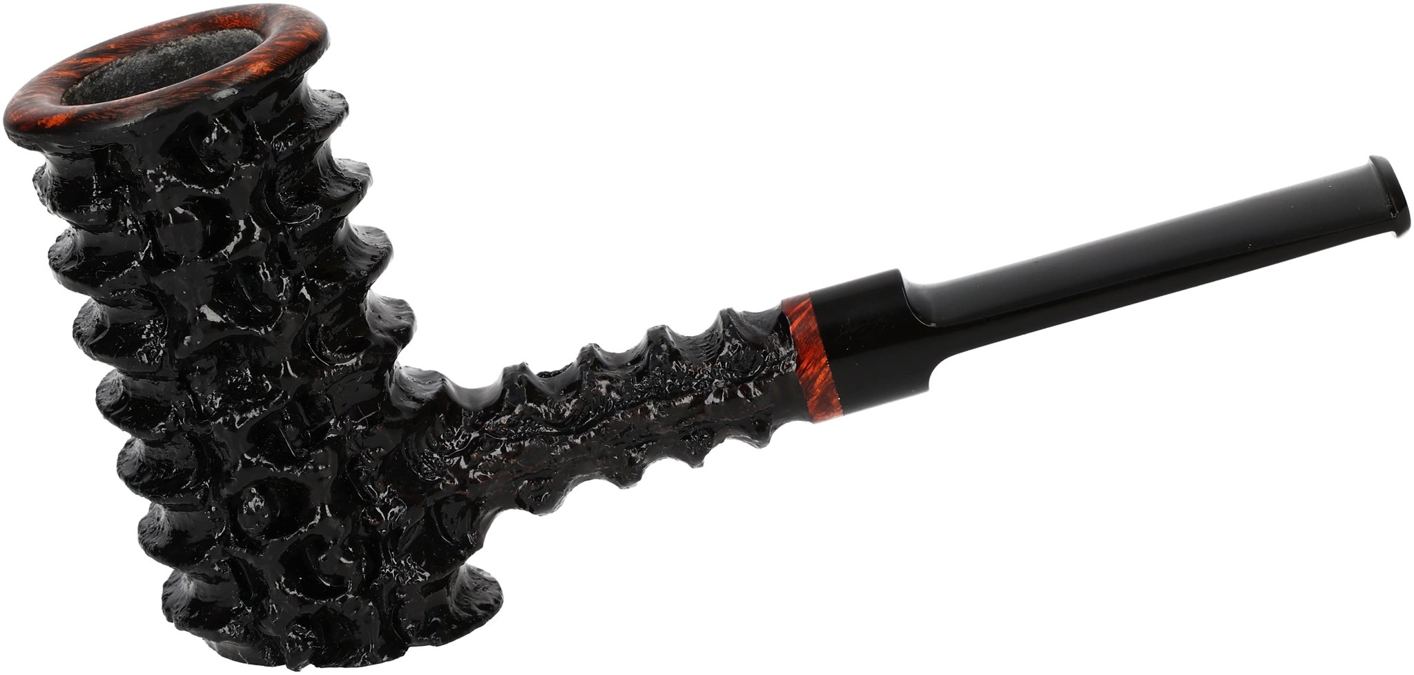 Tom Eltang Freehand Pfeifen Rustic Poker Schwarz_01