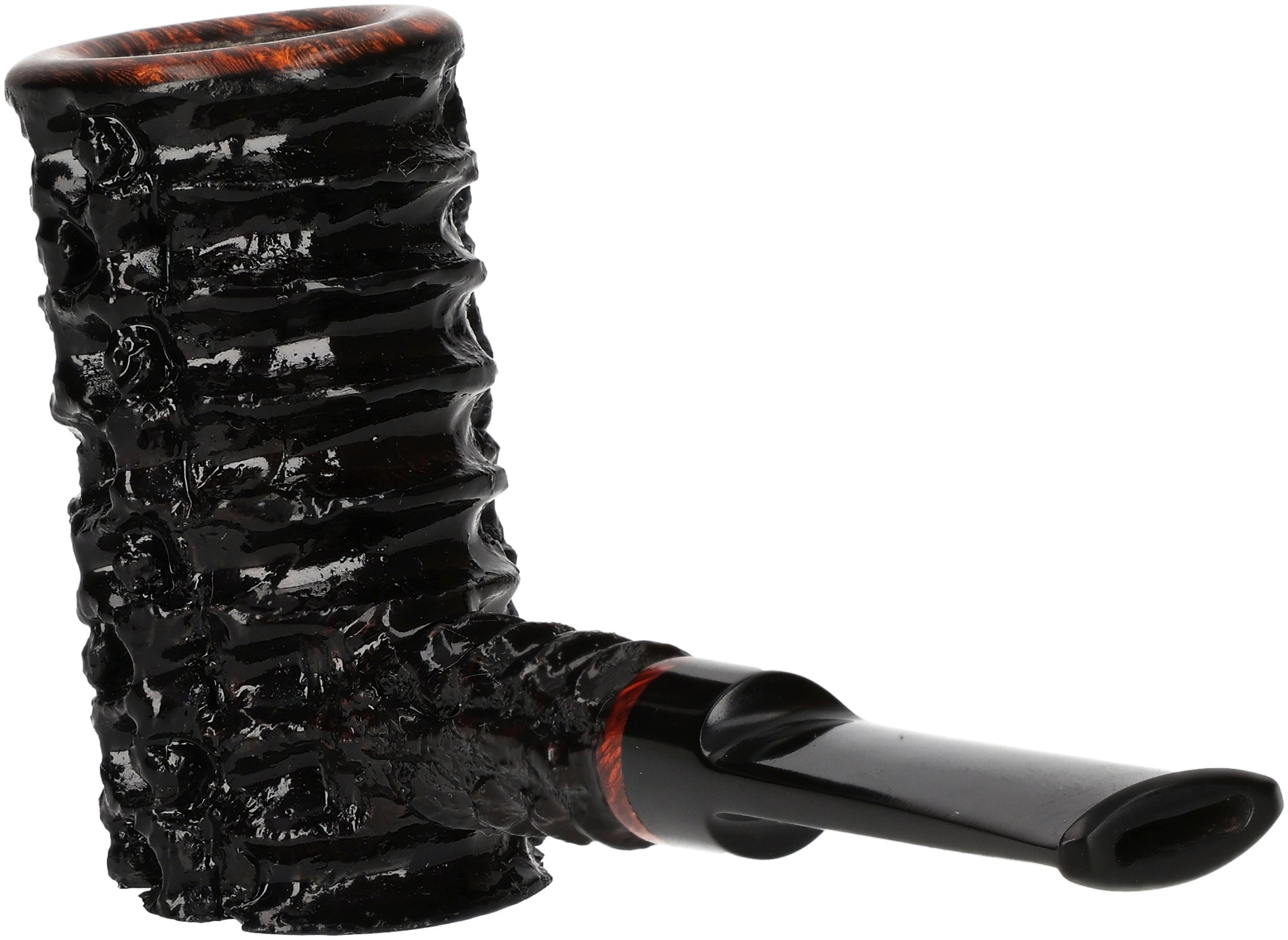 Tom Eltang Freehand Pfeifen Rustic Poker Schwarz_02