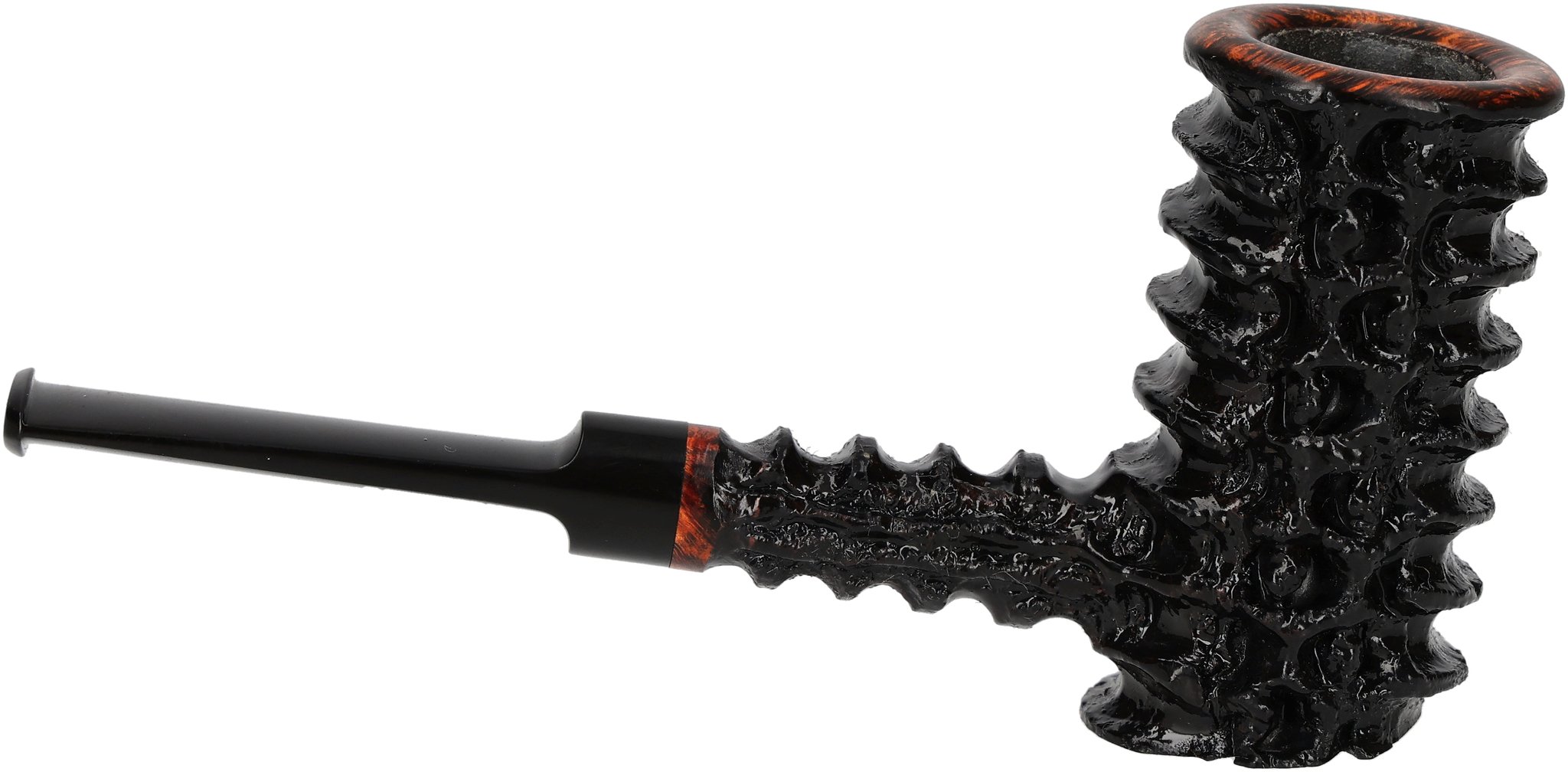 Tom Eltang Freehand Pfeifen Rustic Poker Schwarz_04