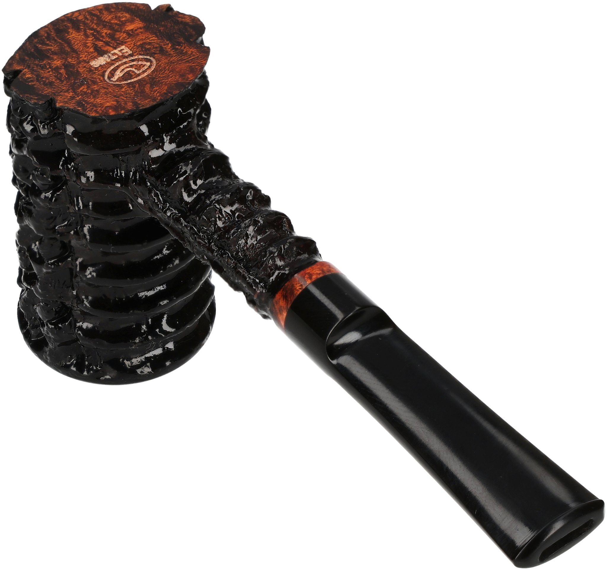 Tom Eltang Freehand Pfeifen Rustic Poker Schwarz_05