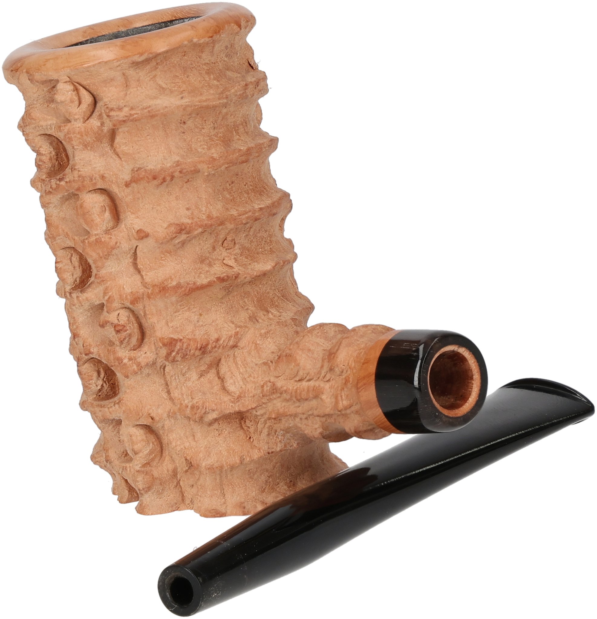 Tom Eltang Freehand Pfeifen Rustic Poker Hellbraun_06