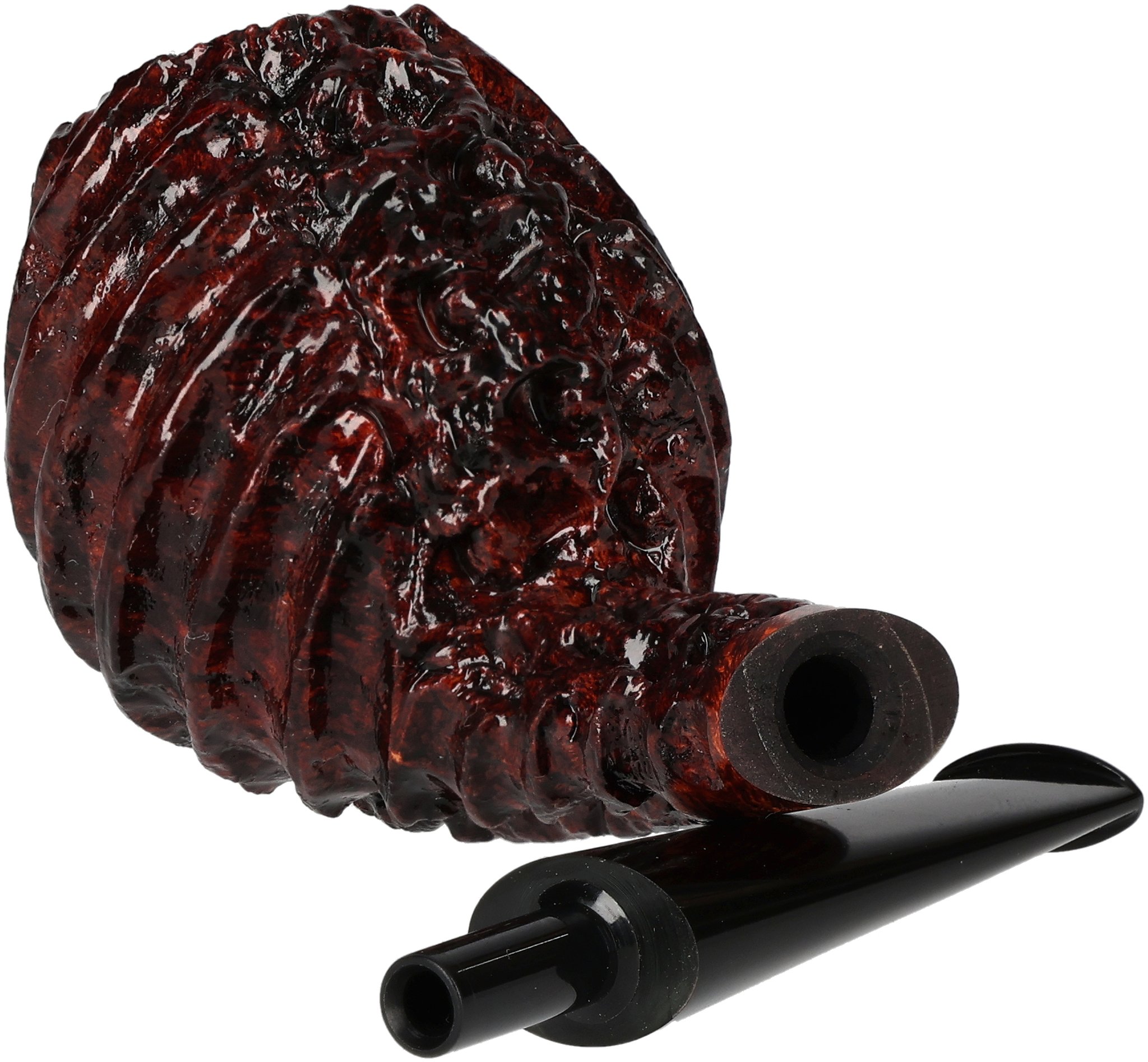 Tom Eltang Freehand Pfeifen Rustic Devils Anse Dunkelbraun_06