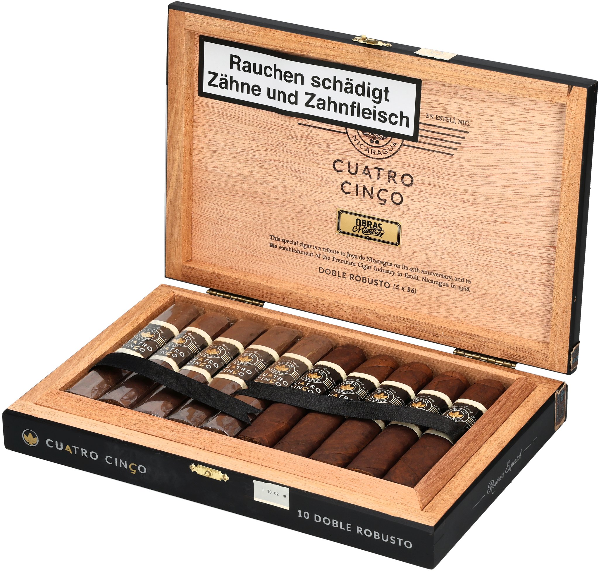 Joya de Nicaragua Cuatro Cinco Doble Robusto_Kiste Offen